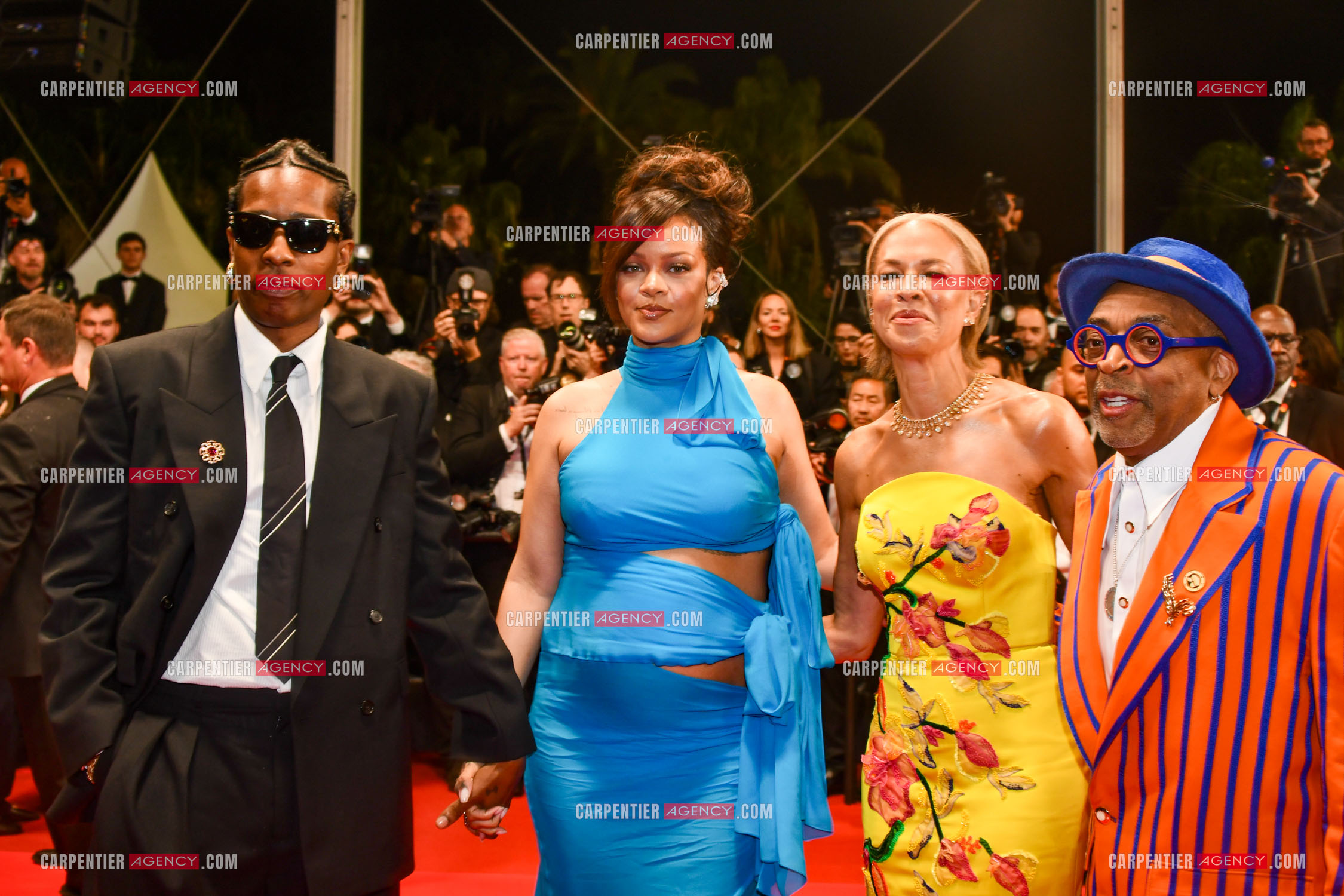 Festival de Cannes 2025. 78e édition, du 13 au 24 mai 2025. Rihanna, ASAP Rocky, Tonya Lewis Lee et Spike Lee assistent à la première de “Highest 2 Lowest“.