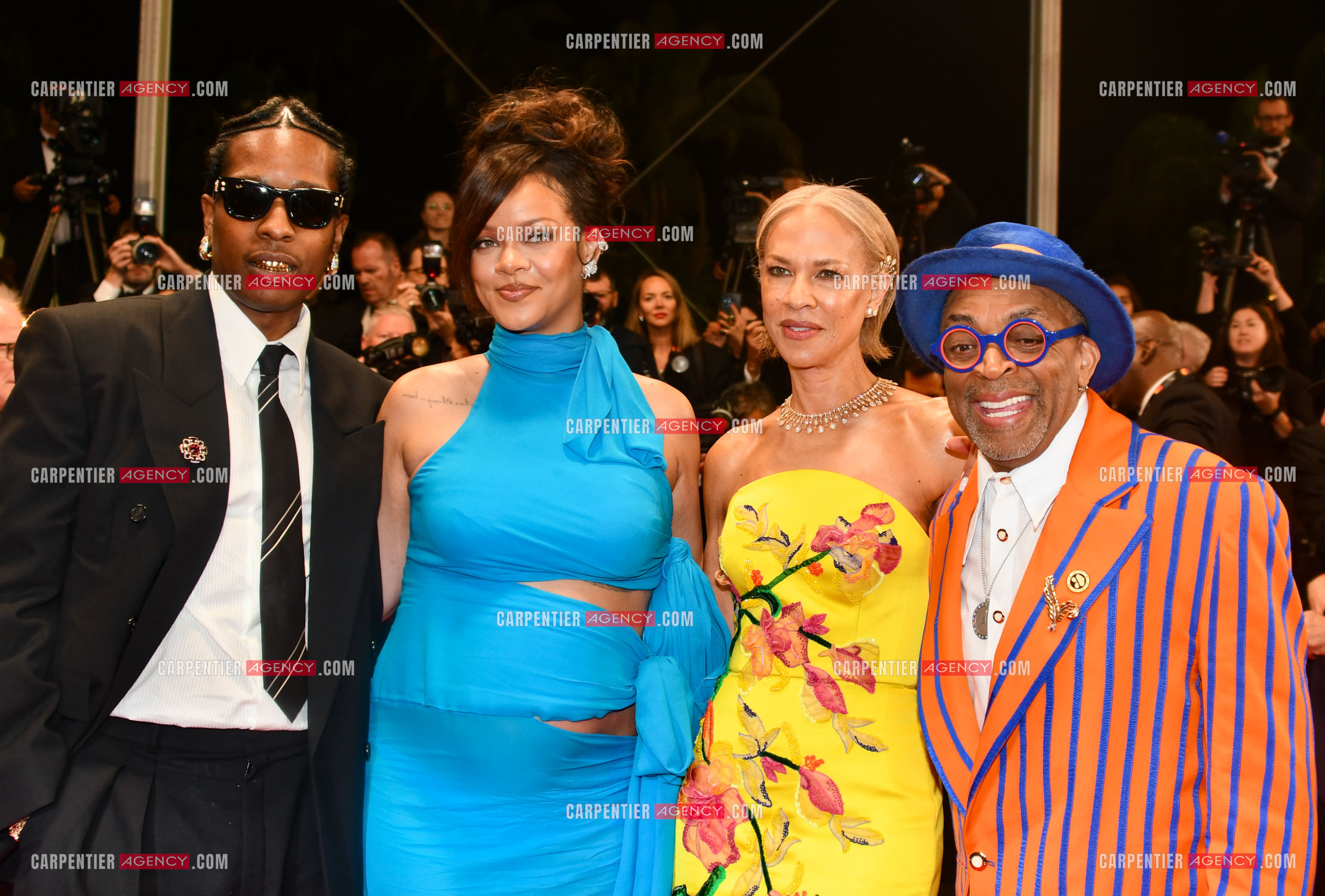 Festival de Cannes 2025. 78e édition, du 13 au 24 mai 2025. Rihanna, ASAP Rocky, Tonya Lewis Lee et Spike Lee assistent à la première de “Highest 2 Lowest“.