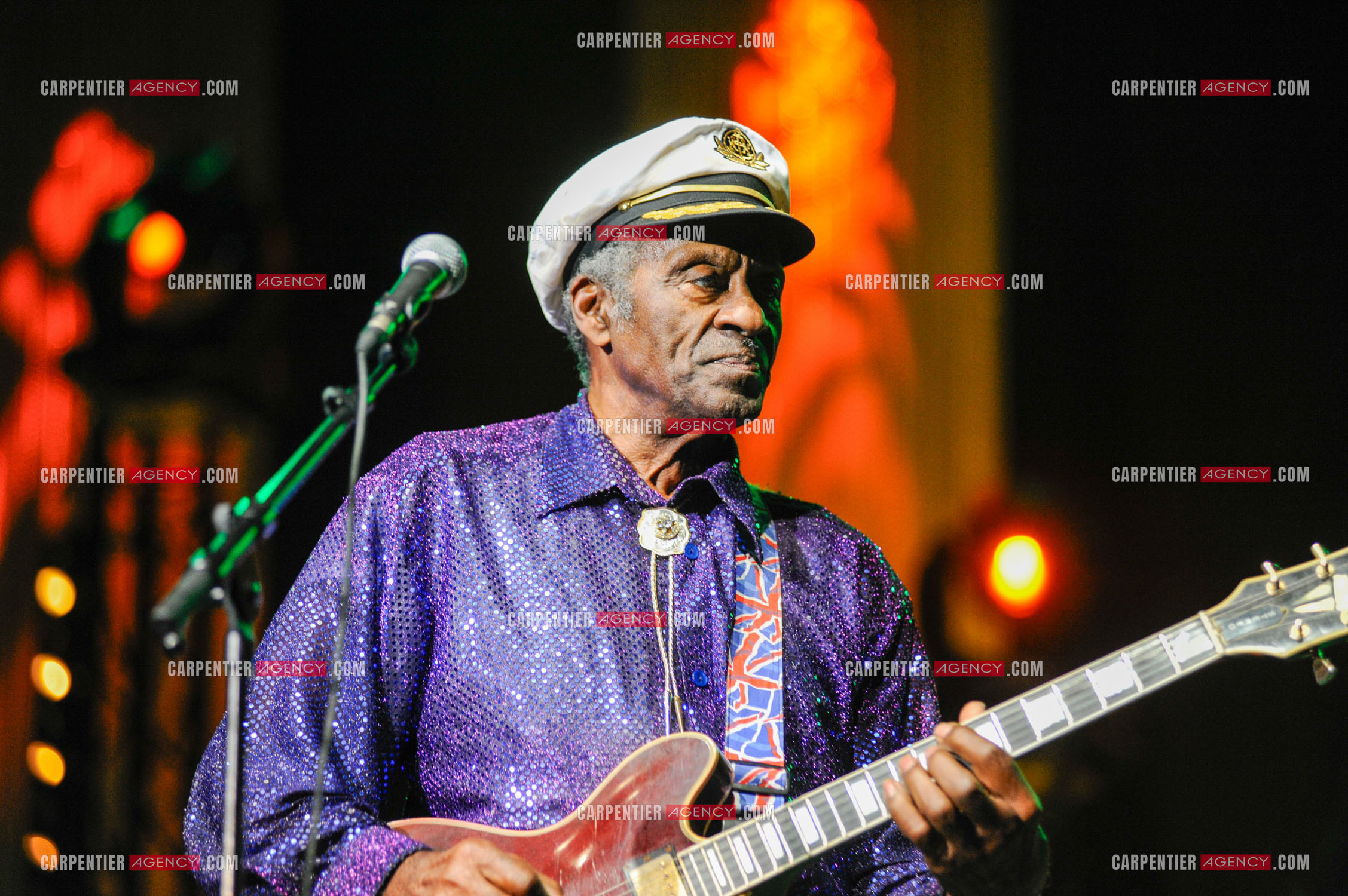 Le chanteur Américain Chuck Berry lors de son concert au Zénith de Paris le 14 Novembre 2008.   ( Exclusif )