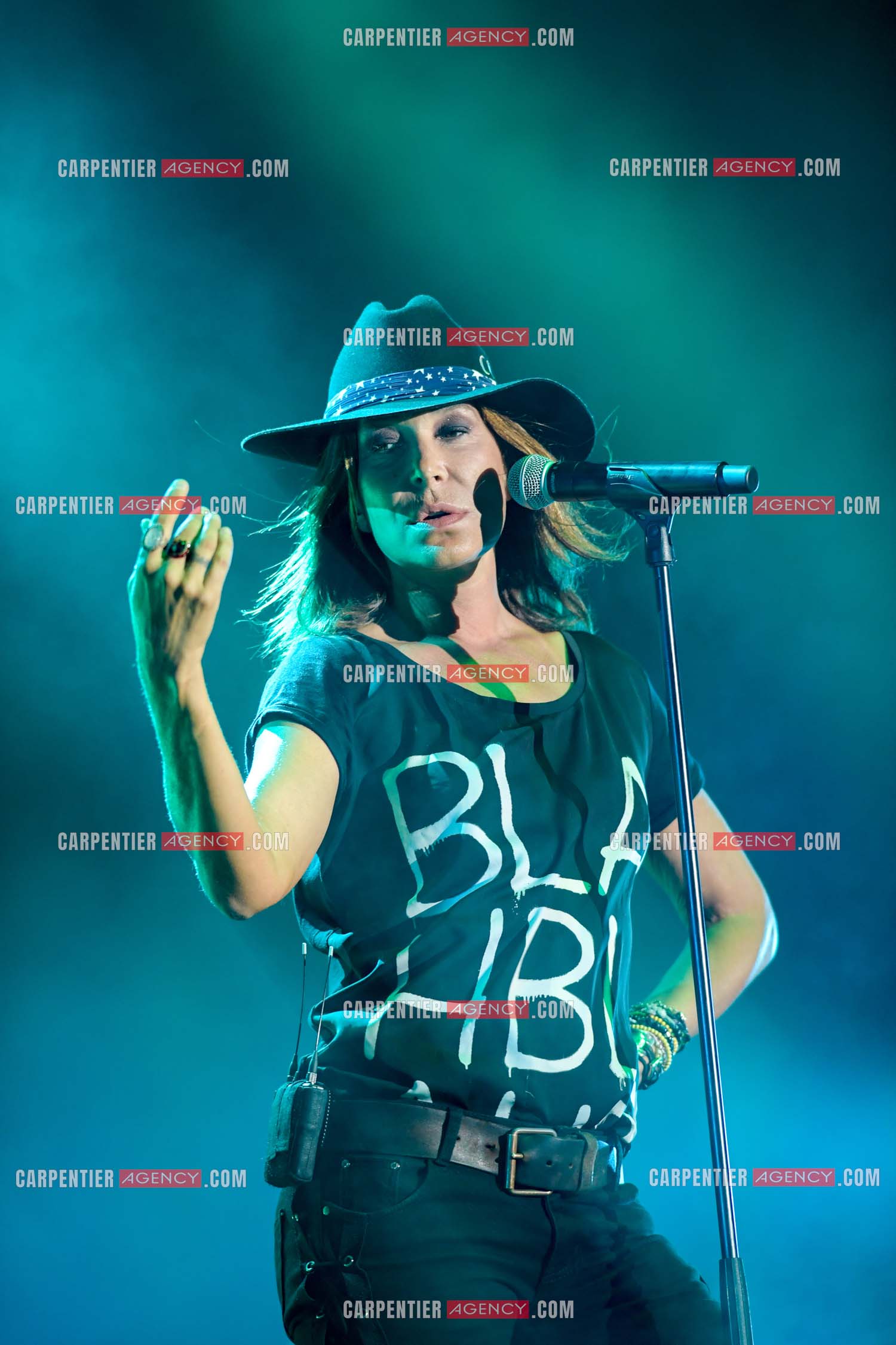 La chanteuse Zazie lors de sa tournée “ ZAZIE L'ESSENCIEL “ le 26 Juillet 2019. ( Exclusif )