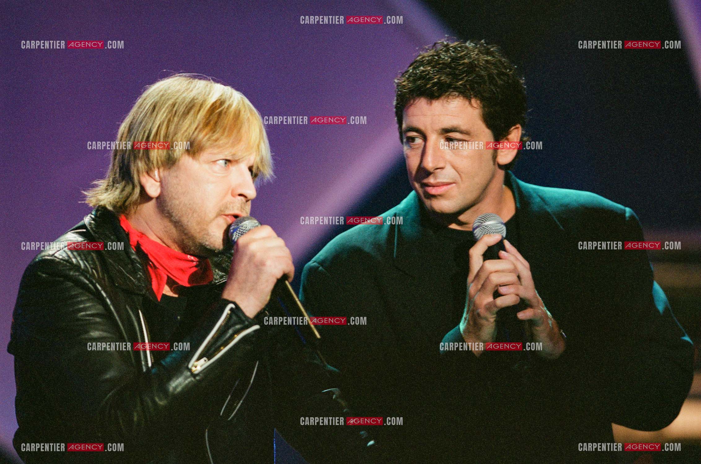 Le chanteur Renaud Séchan invité de l'émission spéciale “ELA“ assosiation parainée par le footbaleur Zinédine Zidane. Duo entre Renaud et Patrick Bruel. ( Exclusif )