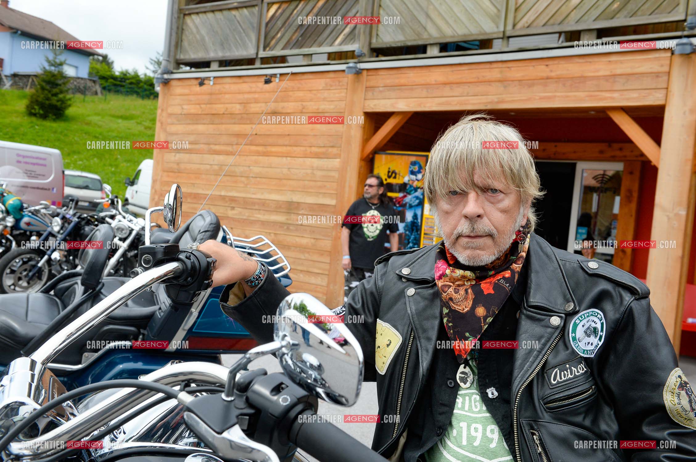 Le chanteur Renaud ( parrain de cette seconde édition ) assiste au "Motordays" à Gérardmer en 2016.   ( Exclusif )