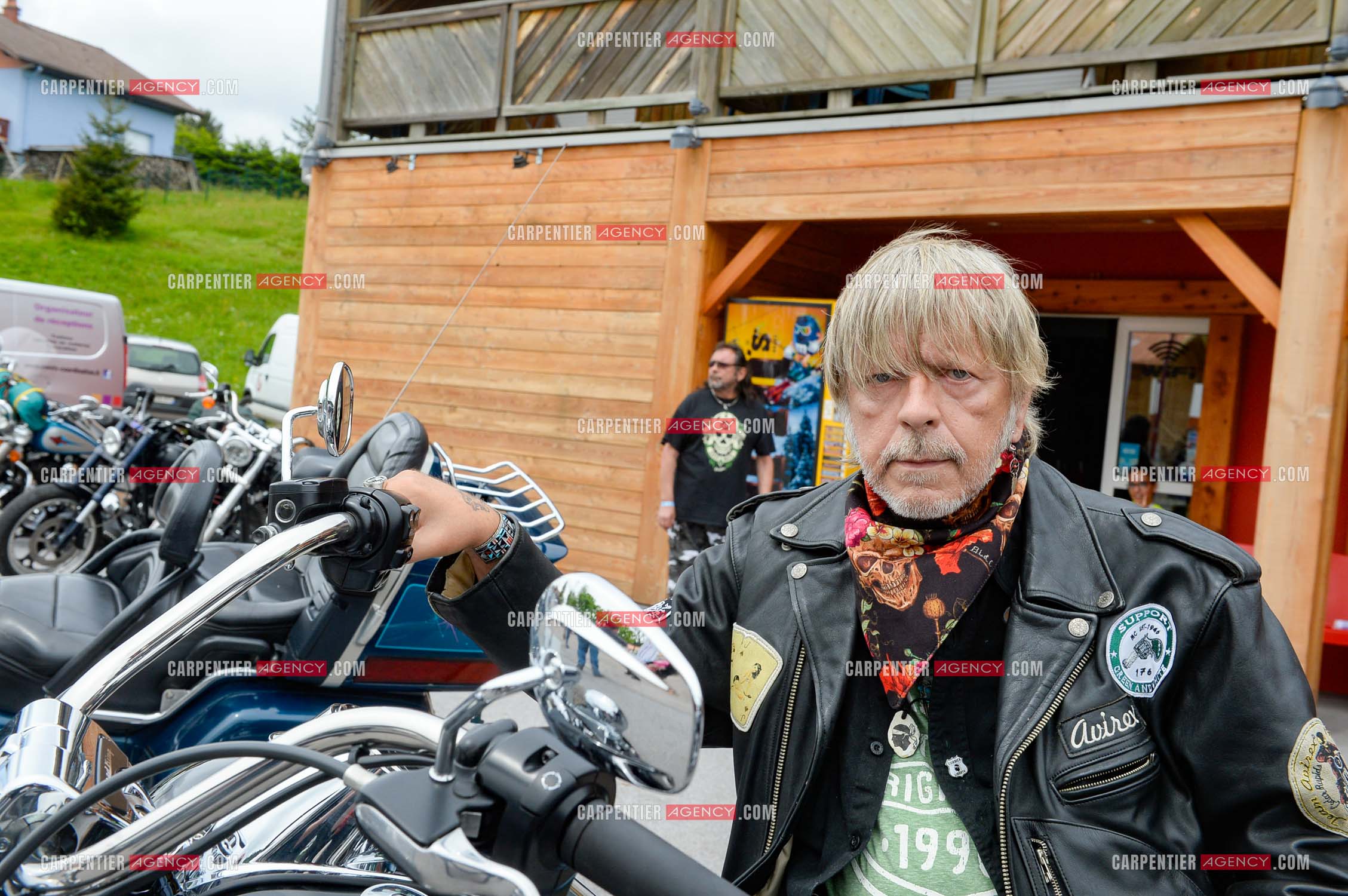 Le chanteur Renaud ( parrain de cette seconde édition ) assiste au "Motordays" à Gérardmer en 2016.   ( Exclusif )