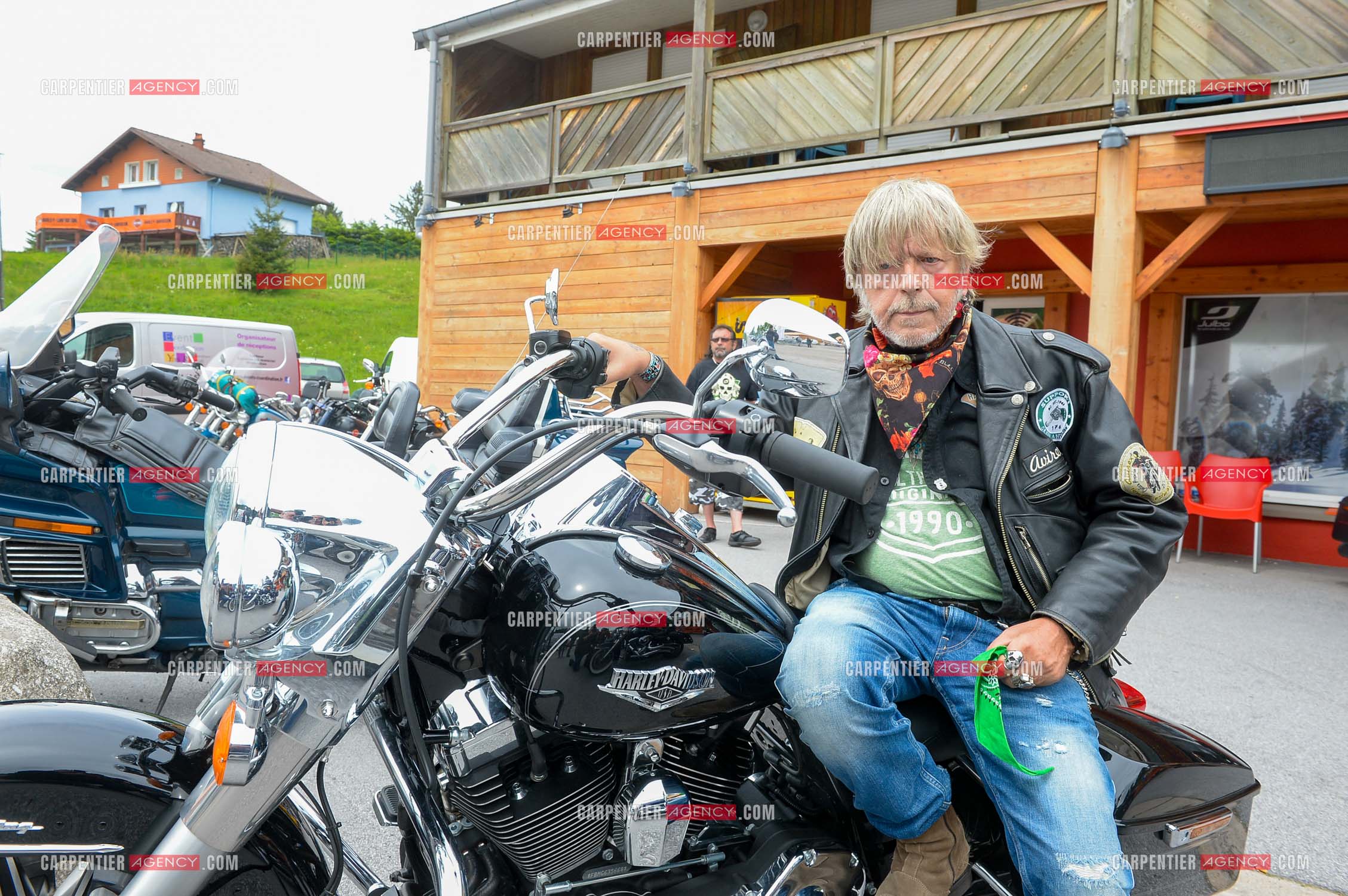 Le chanteur Renaud ( parrain de cette seconde édition ) assiste au "Motordays" à Gérardmer en 2016.   ( Exclusif )