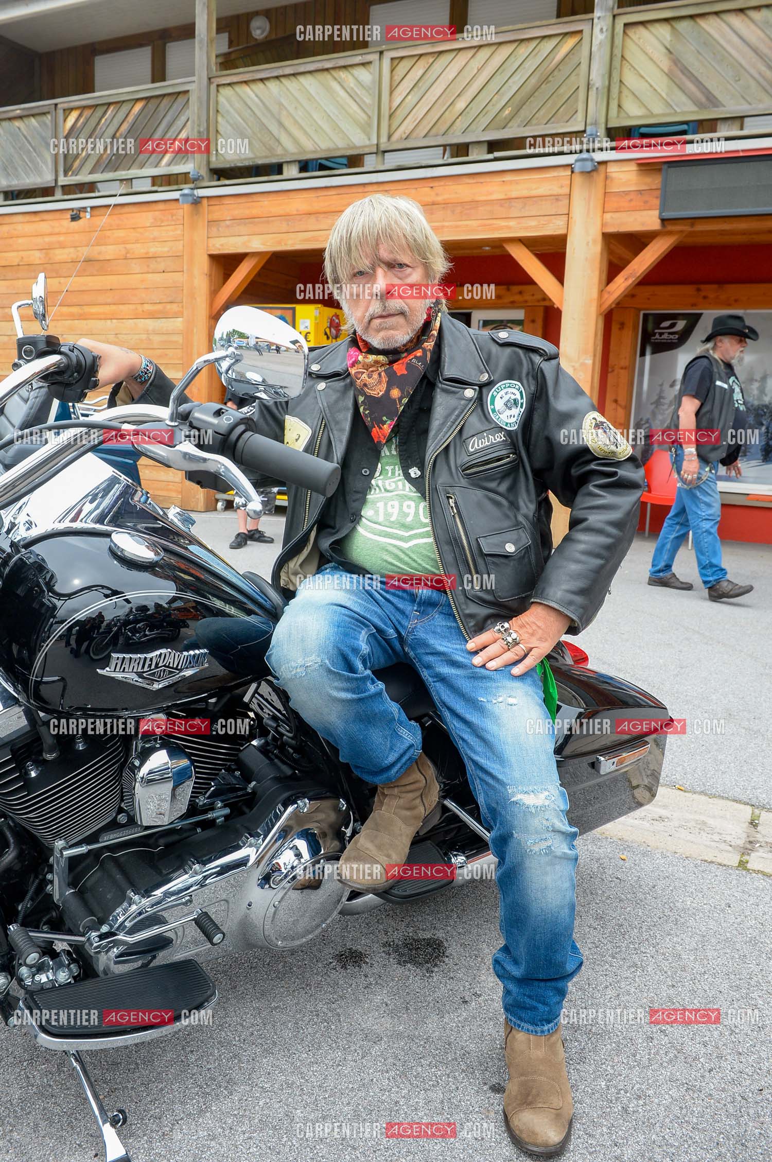 Le chanteur Renaud ( parrain de cette seconde édition ) assiste au "Motordays" à Gérardmer en 2016.   ( Exclusif )