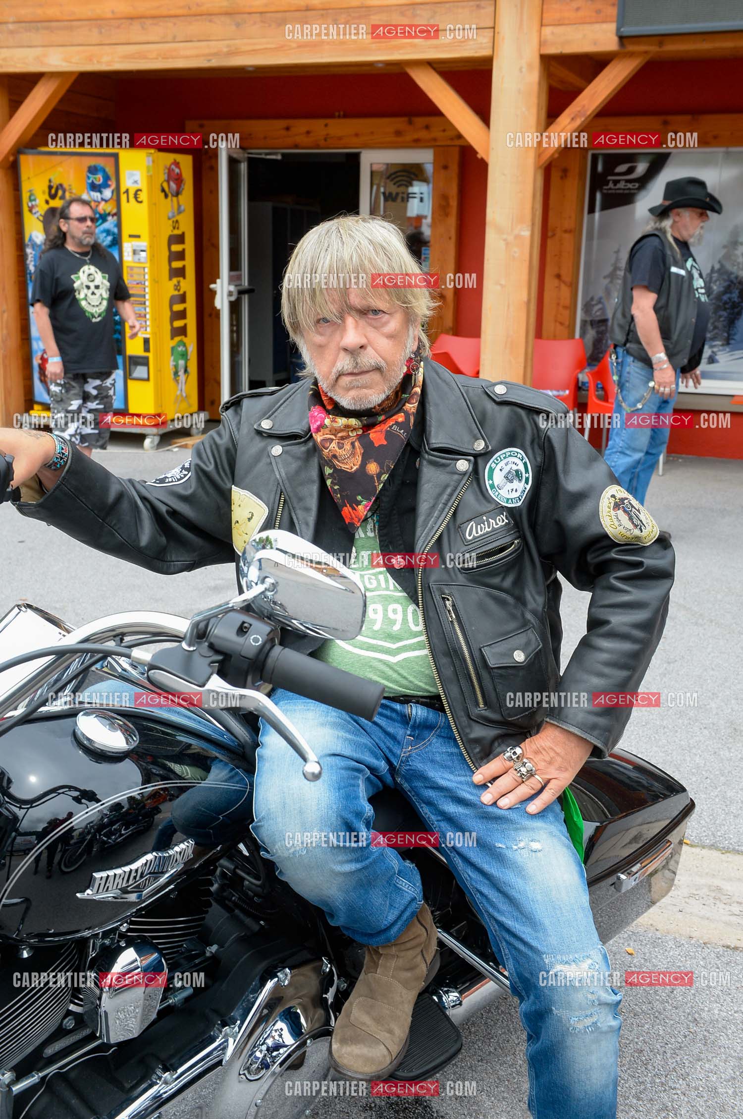 Le chanteur Renaud ( parrain de cette seconde édition ) assiste au "Motordays" à Gérardmer en 2016.   ( Exclusif )