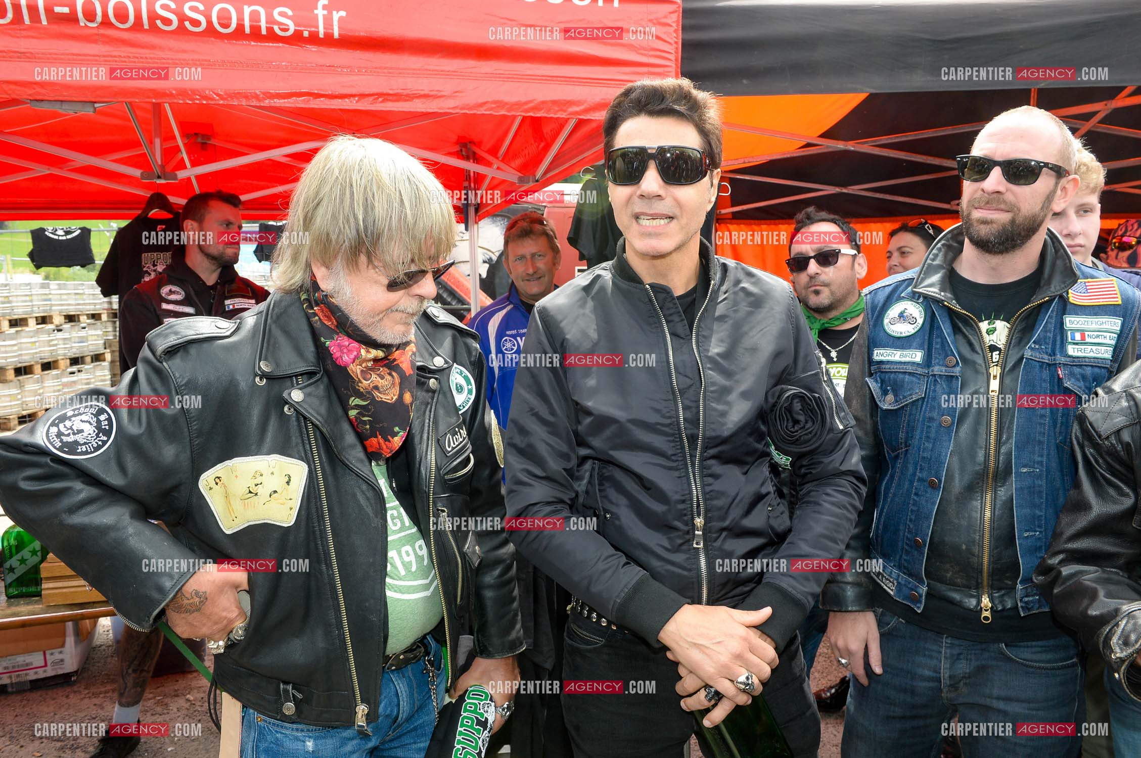 Le chanteur Renaud et son ami Jean-Luc Lahaye présent au festival Motordays à Gérardmer en 2016. (Exclusif )