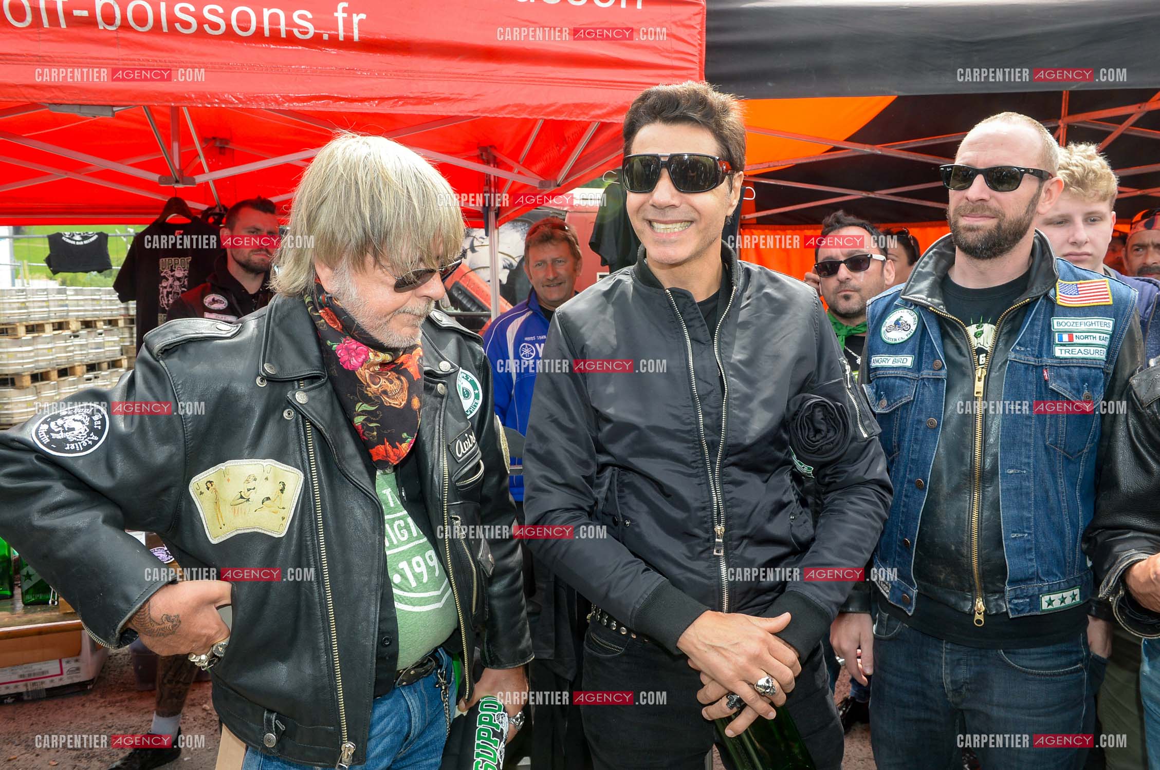 Le chanteur Renaud et son ami Jean-Luc Lahaye présent au festival Motordays à Gérardmer en 2016. (Exclusif )