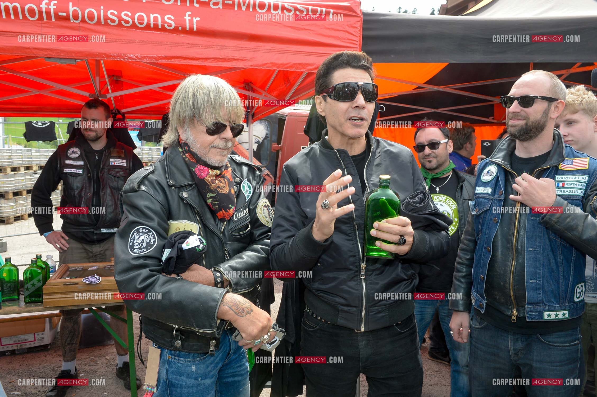Le chanteur Renaud et son ami Jean-Luc Lahaye présent au festival Motordays à Gérardmer en 2016. (Exclusif )