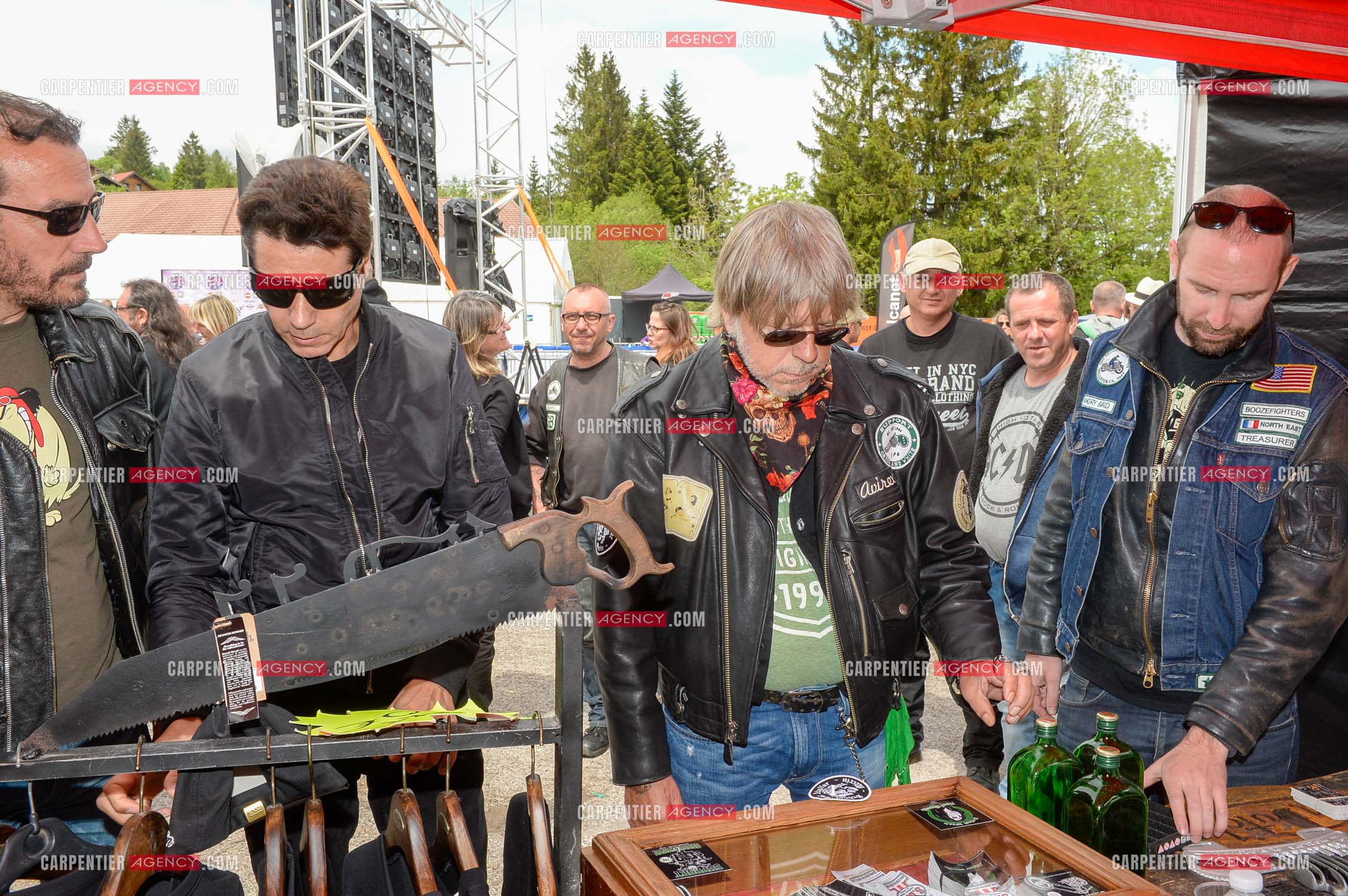 Le chanteur Renaud et son ami Jean-Luc Lahaye présent au festival Motordays à Gérardmer en 2016. (Exclusif )