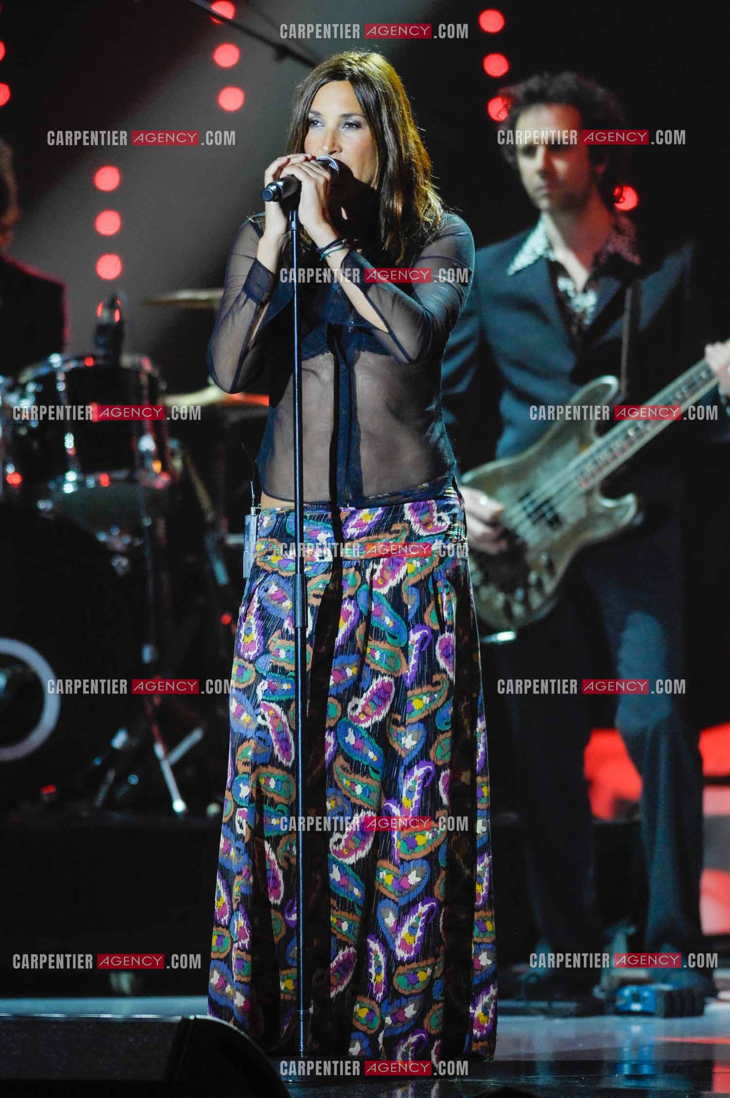 La chanteuse Isabelle Marie Anne de Truchis de Varennes dite Zazie en concert au Zénith de Paris le 03 Sept 2008.   ( Exclusif )