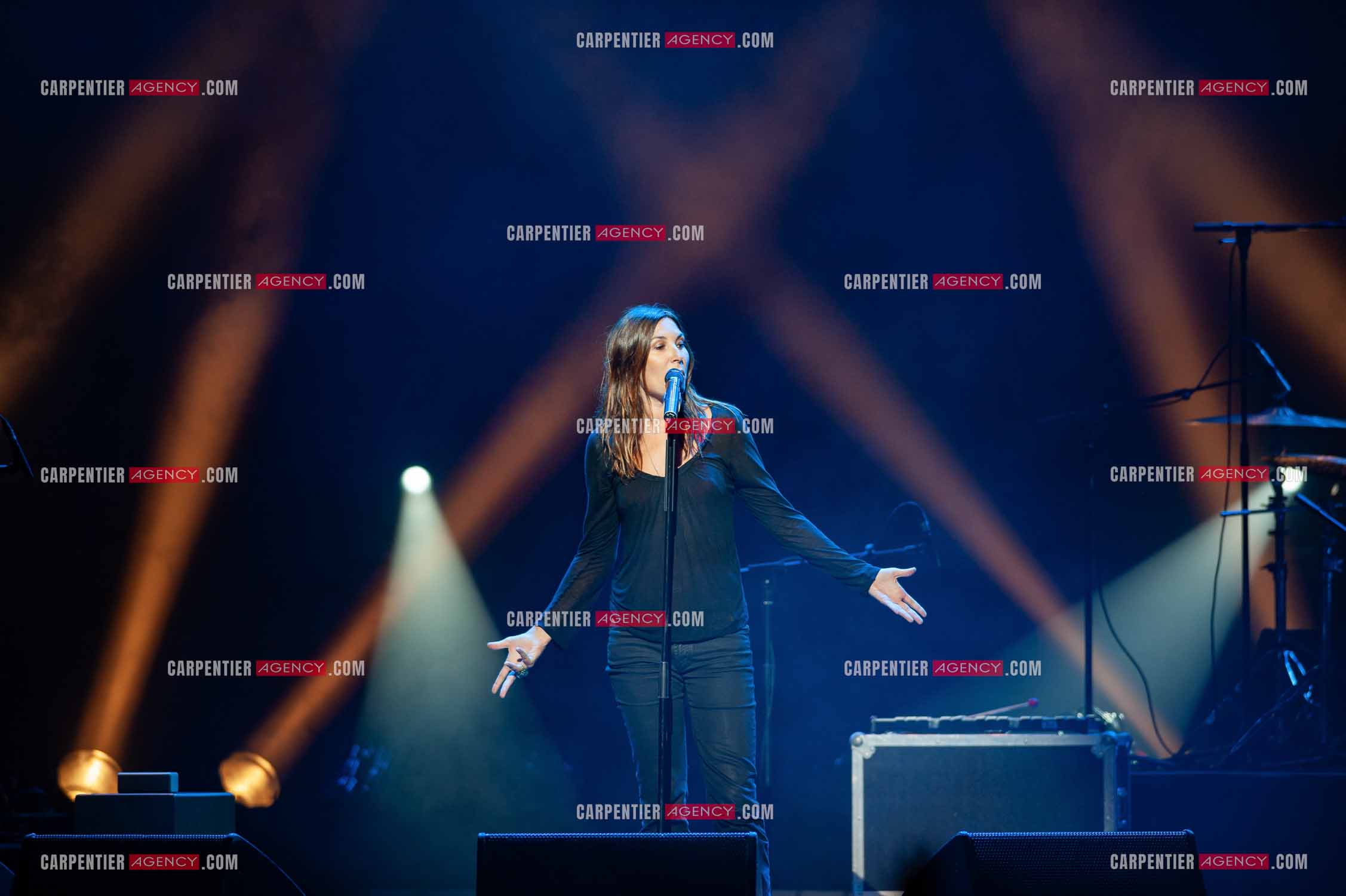 La chanteuse Isabelle Marie Anne de Truchis de Varennes dite Zazie en concert au Zénith de Paris “ CONCERT POUR LA PLANETE “le 03 Sept 2008.   ( Exclusif )