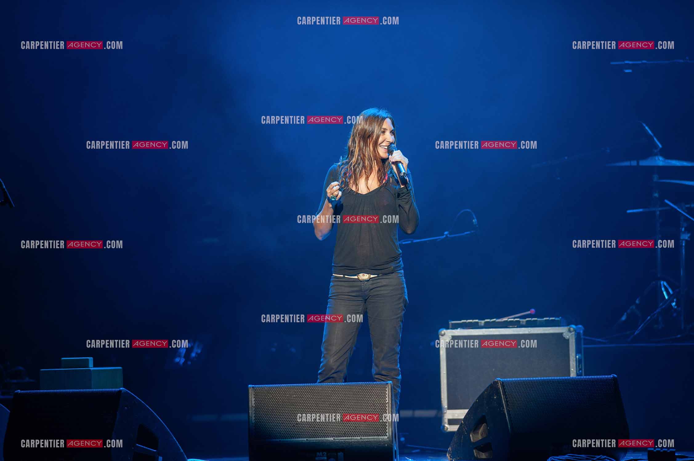 La chanteuse Isabelle Marie Anne de Truchis de Varennes dite Zazie en concert au Zénith de Paris “ CONCERT POUR LA PLANETE “le 03 Sept 2008.   ( Exclusif )