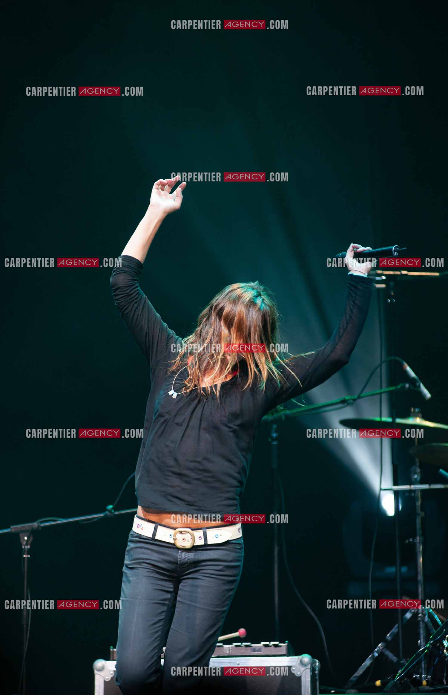 La chanteuse Isabelle Marie Anne de Truchis de Varennes dite Zazie en concert au Zénith de Paris “ CONCERT POUR LA PLANETE “le 03 Sept 2008.   ( Exclusif )