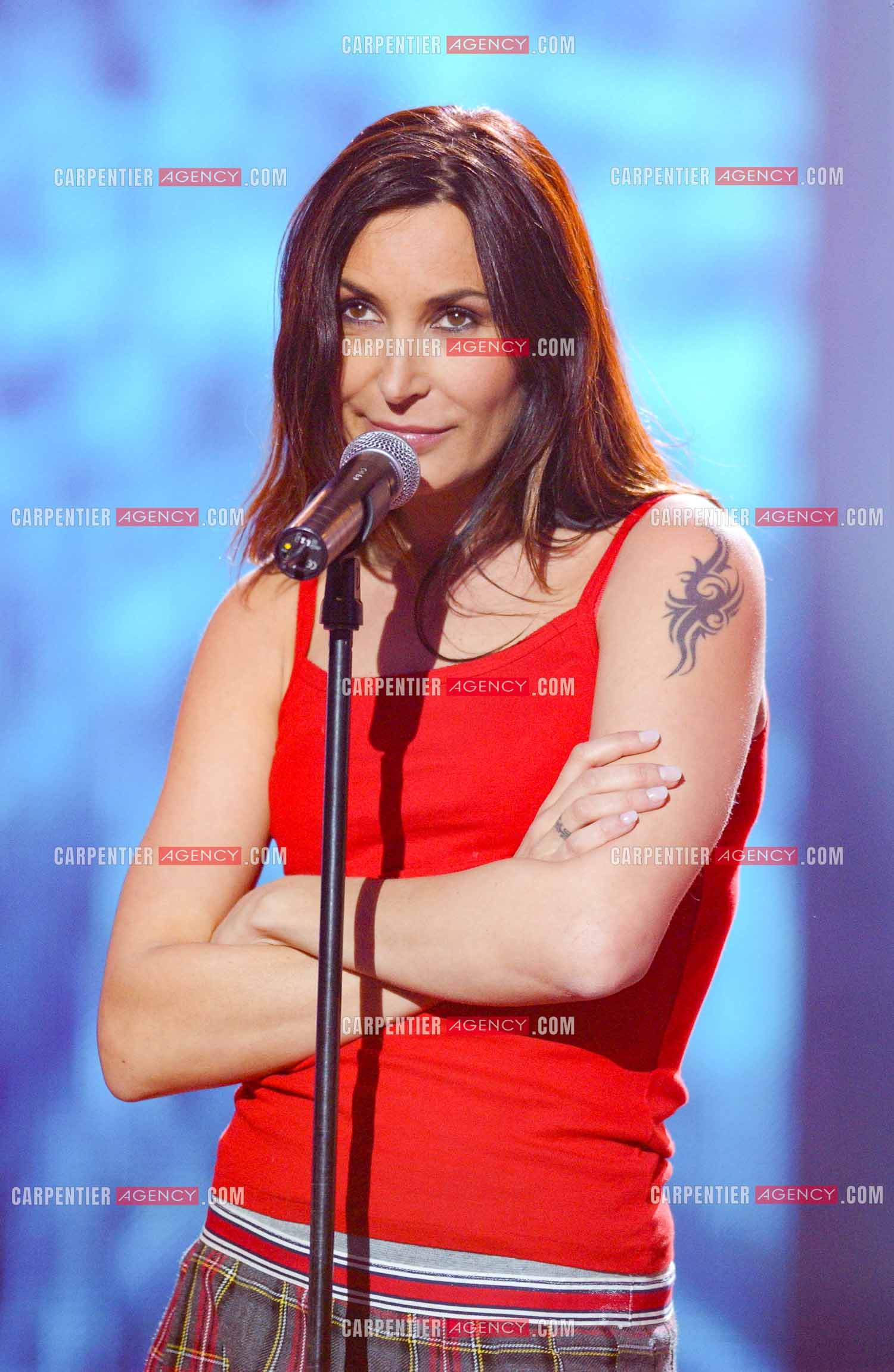 La chanteuse Isabelle Marie Anne de Truchis de Varennes dite Zazie en concert pour les 20 ans du Zénith de Paris le 14 Janvier 2005.                   ( Exclusif )