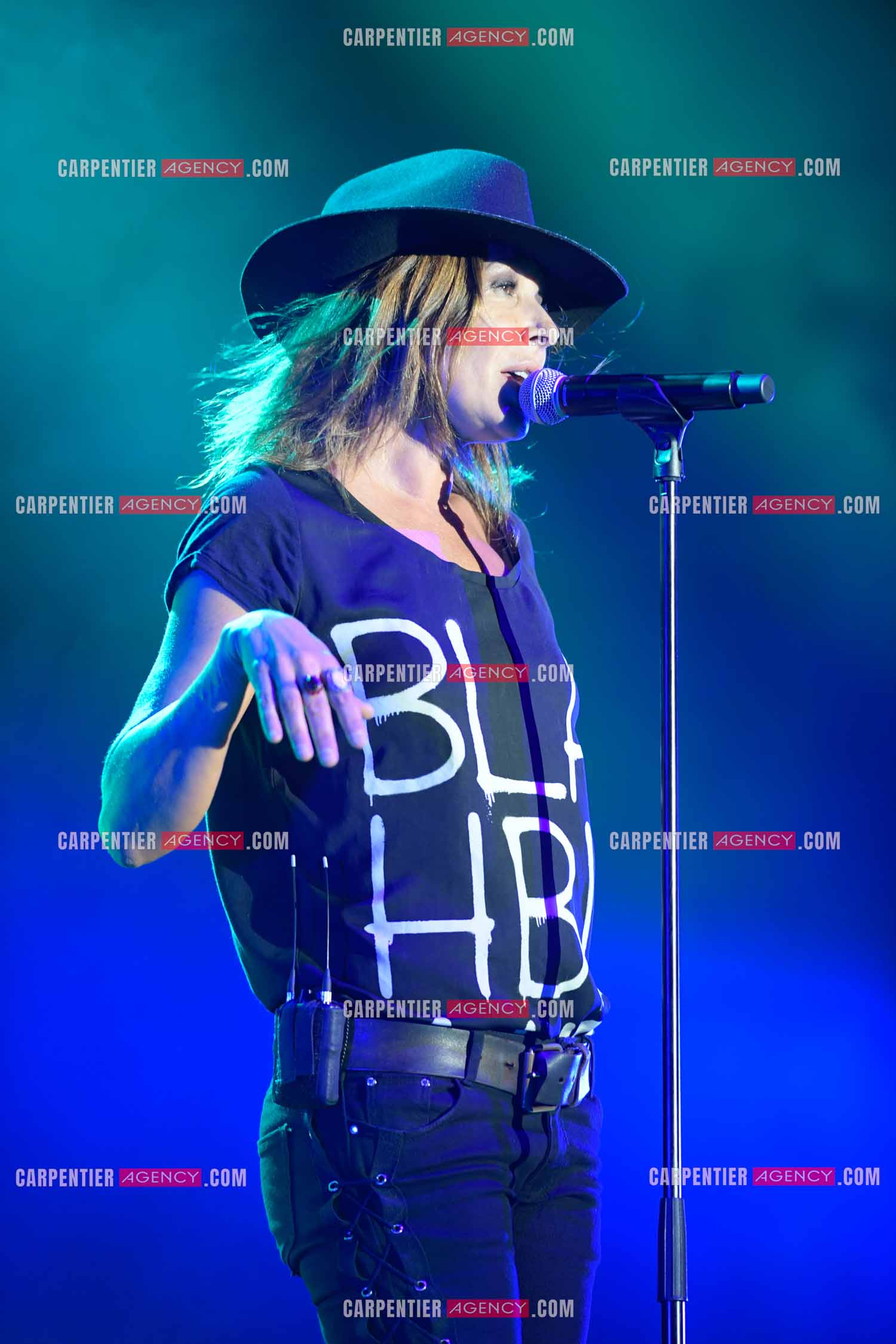 La chanteuse Zazie lors de sa tournée “ ZAZIE L'ESSENCIEL “ le 26 Juillet 2019. ( Exclusif )