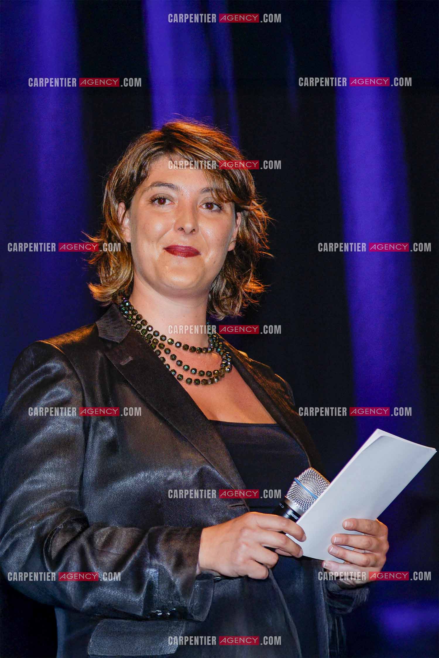 L'animatrice Virginie Foucault lors du Trophémina de Djerba. ( Exclusif )
