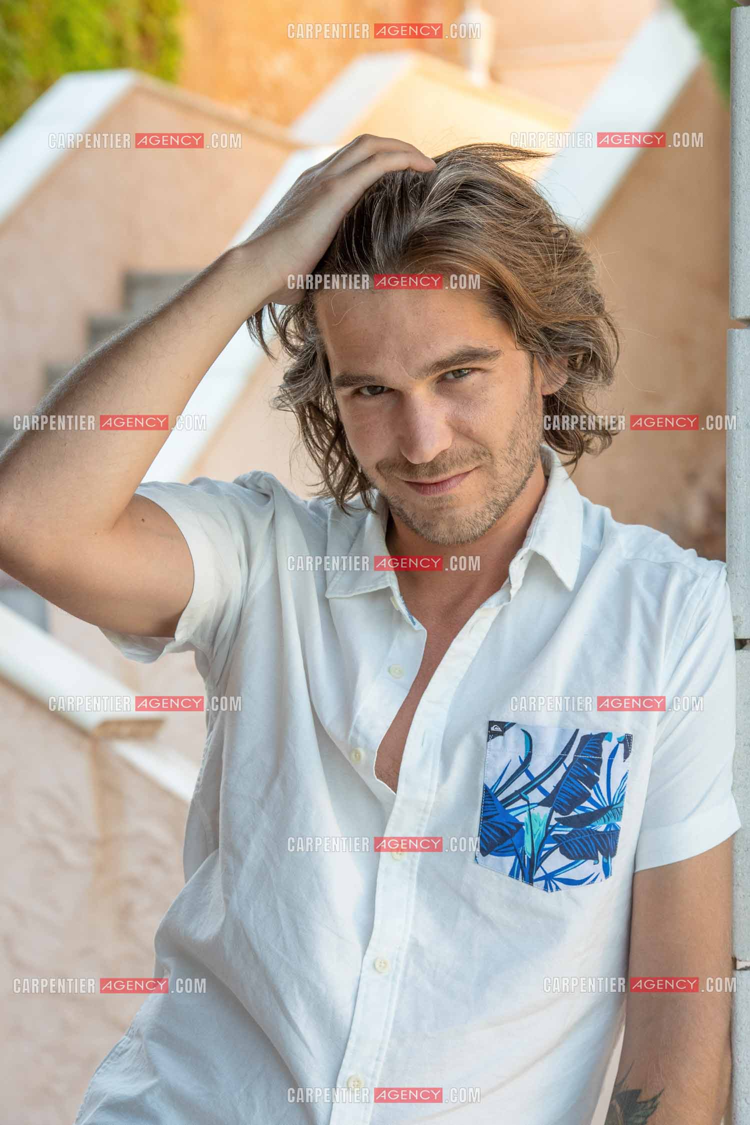 Portrait du ténor Amaury Vassili lors de ses vacances d'été a Toulon dans le Var.  ( Exclusif )