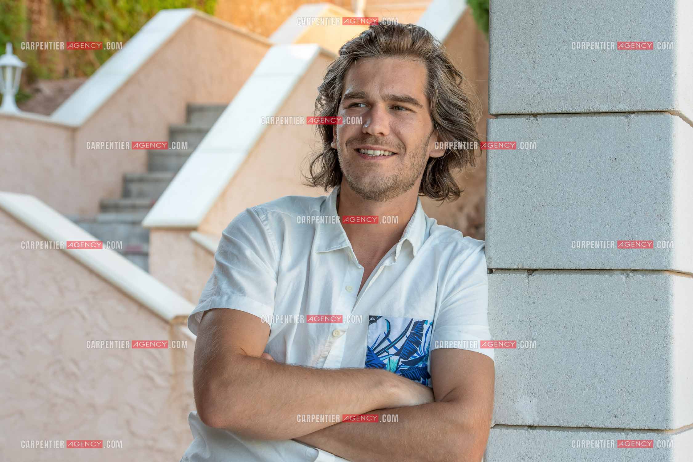 Portrait du ténor Amaury Vassili lors de ses vacances d'été a Toulon dans le Var.  ( Exclusif )