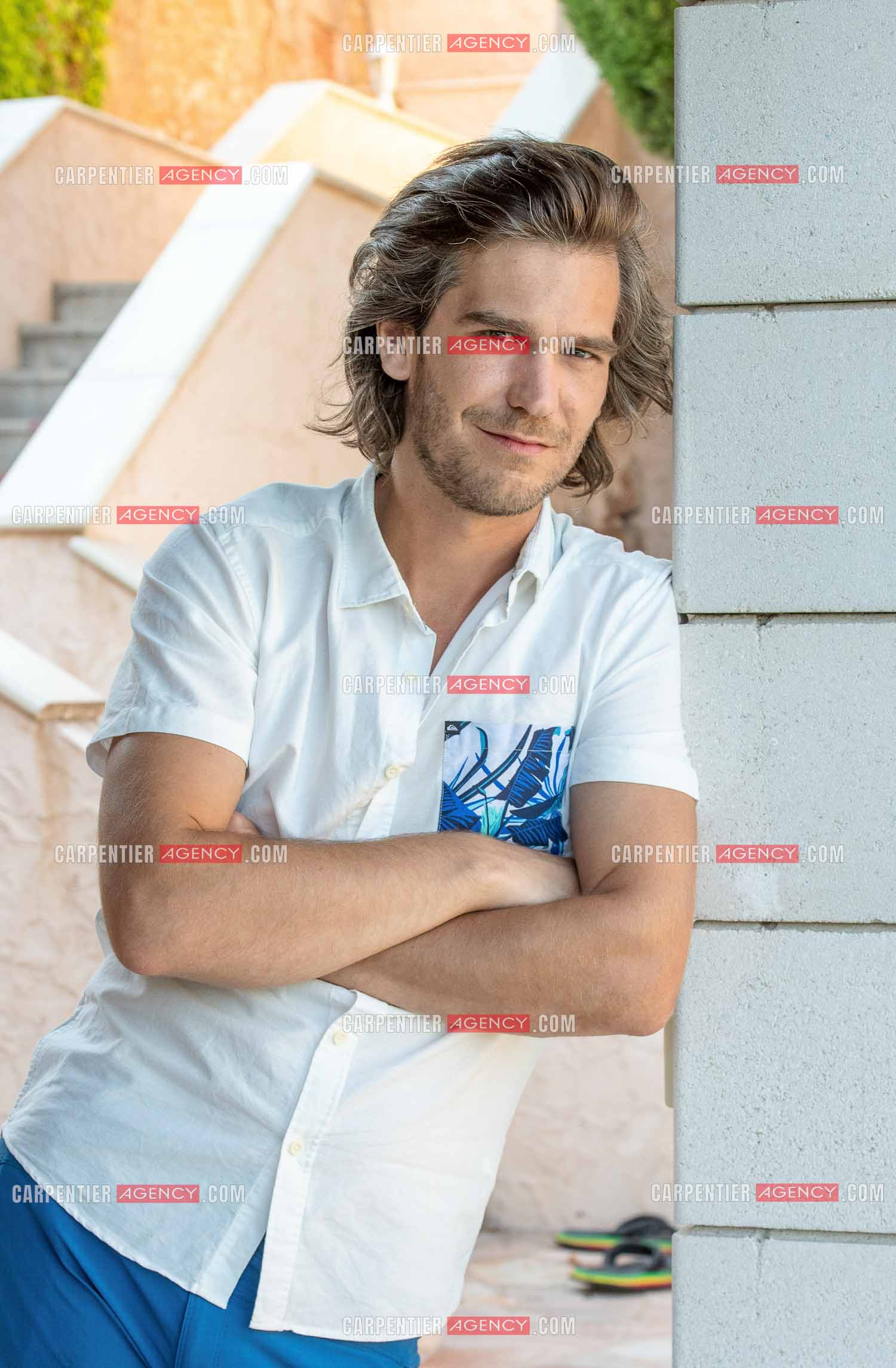 Portrait du ténor Amaury Vassili lors de ses vacances d'été a Toulon dans le Var.  ( Exclusif )