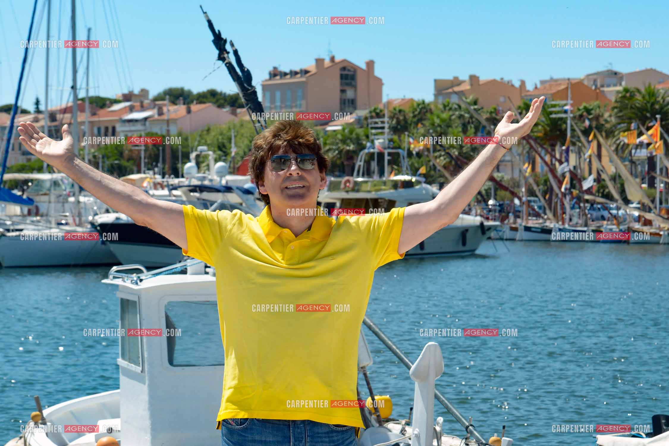Le chanteur Claude Barzotti sur le port de Bandol dans le Var en 2013.         ( Exclusif )