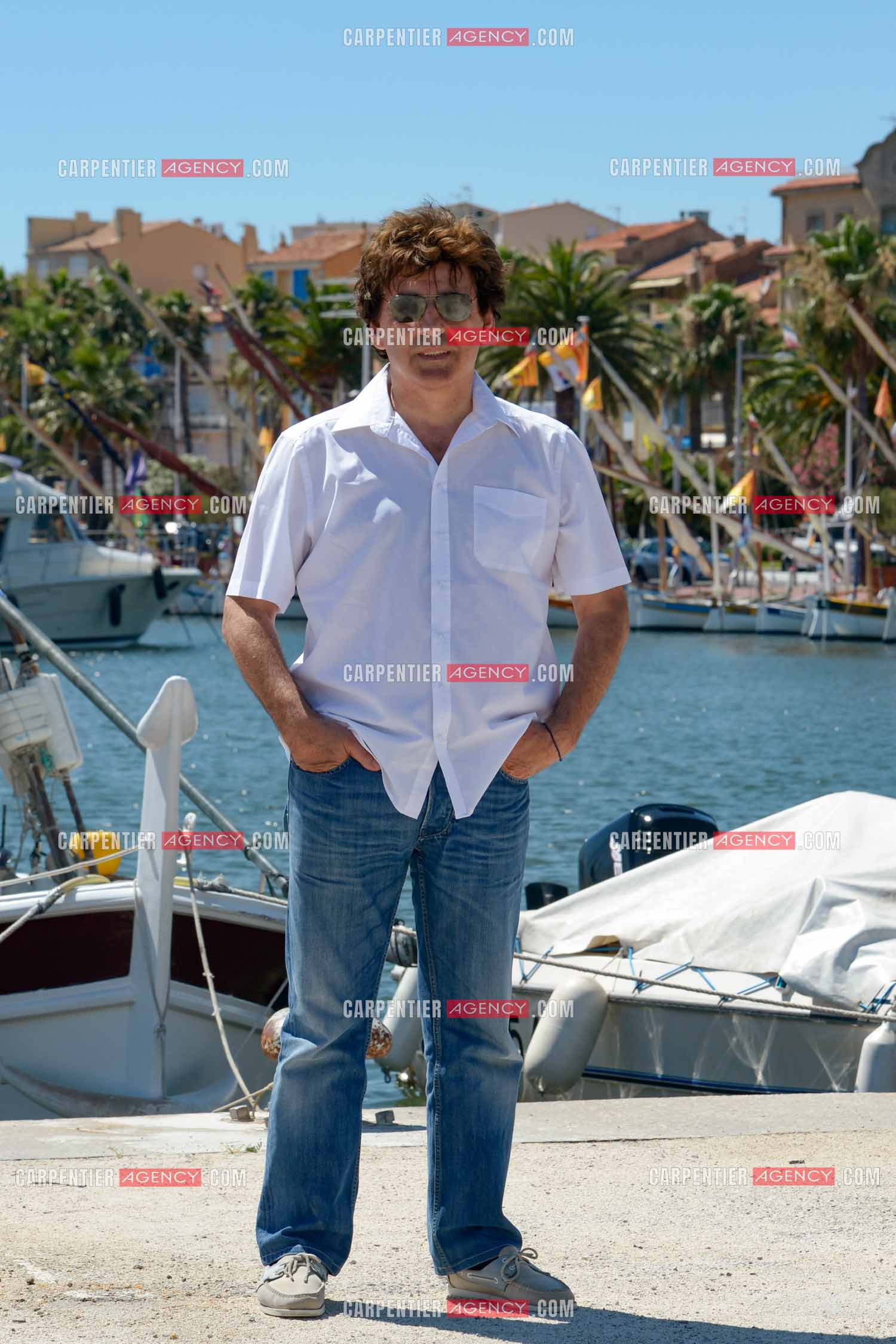 Le chanteur Claude Barzotti sur le port de Bandol dans le Var en 2013.         ( Exclusif )