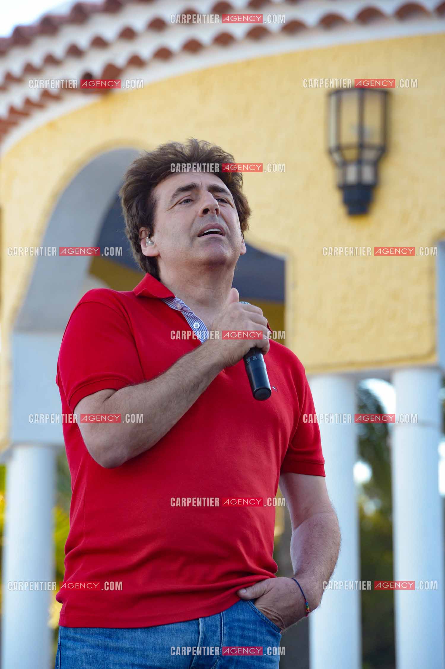 Le chanteur Claude Barzotti lors des répétitions pour un concert en 2013.         ( Exclusif )