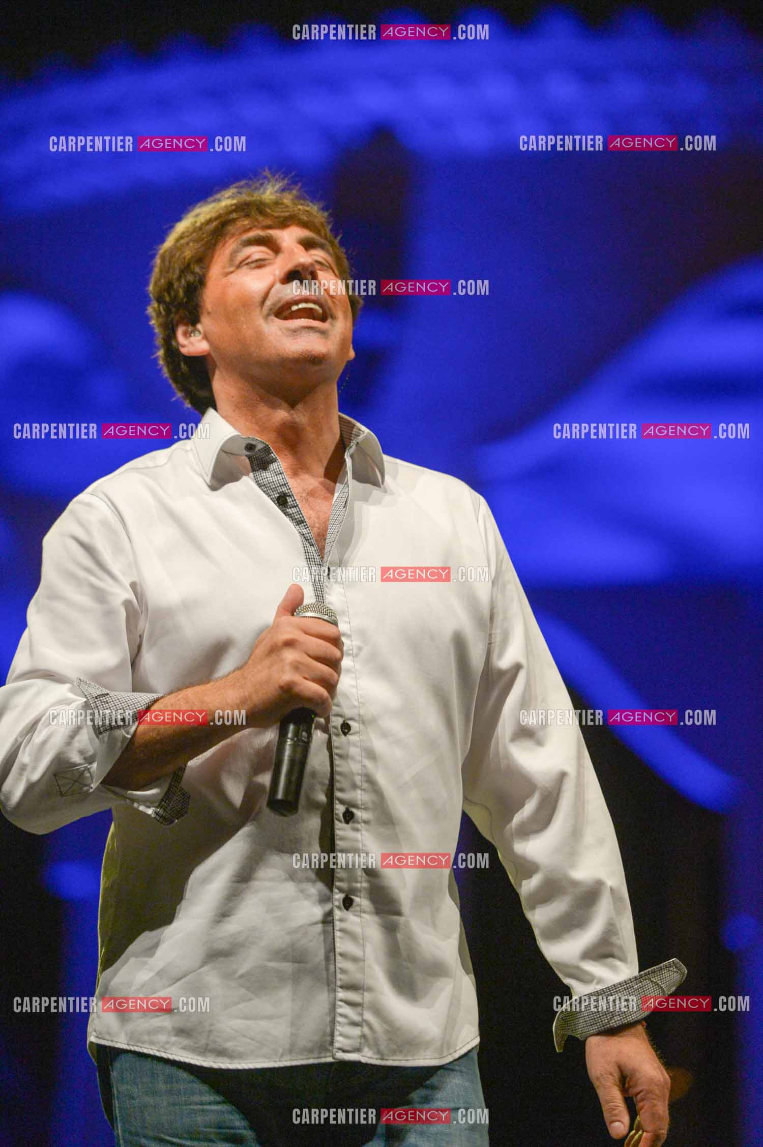 Le chanteur Claude Barzotti lors d'un concert a Bandol en 2013.         ( Exclusif )