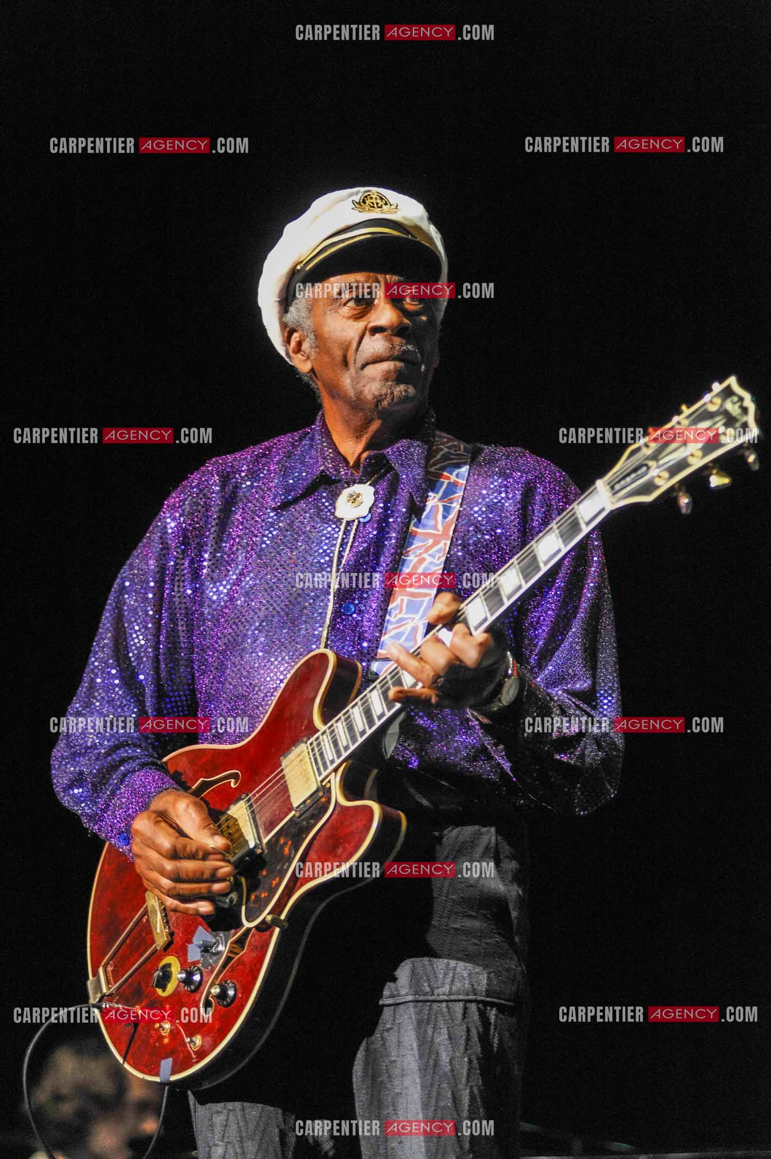 Le chanteur Américain Chuck Berry lors de son concert au Zénith de Paris le 14 Novembre 2008.   ( Exclusif )