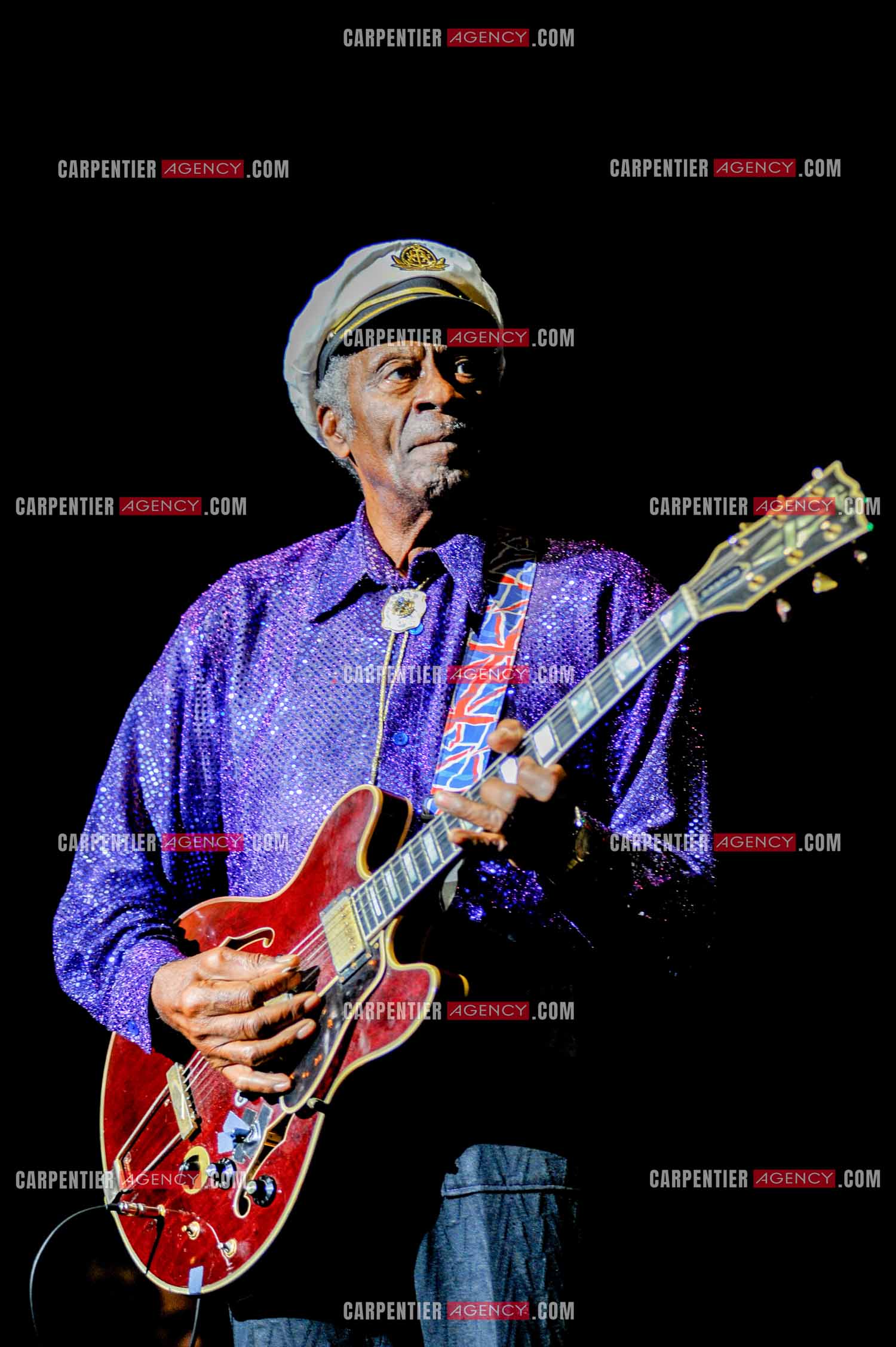 Le chanteur Américain Chuck Berry lors de son concert au Zénith de Paris le 14 Novembre 2008.   ( Exclusif )