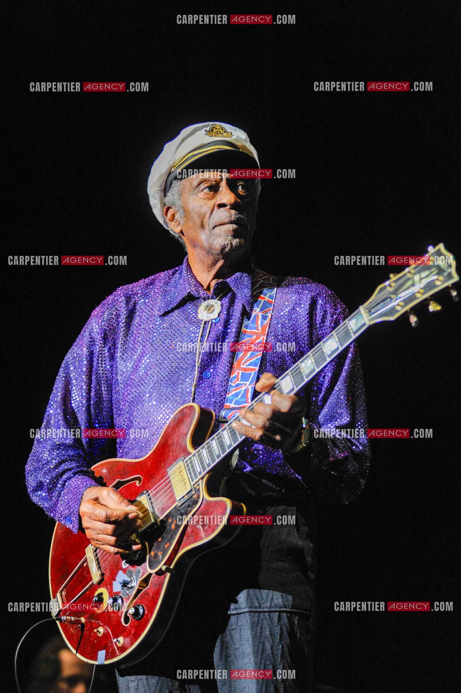 Le chanteur Américain Chuck Berry lors de son concert au Zénith de Paris le 14 Novembre 2008.   ( Exclusif )