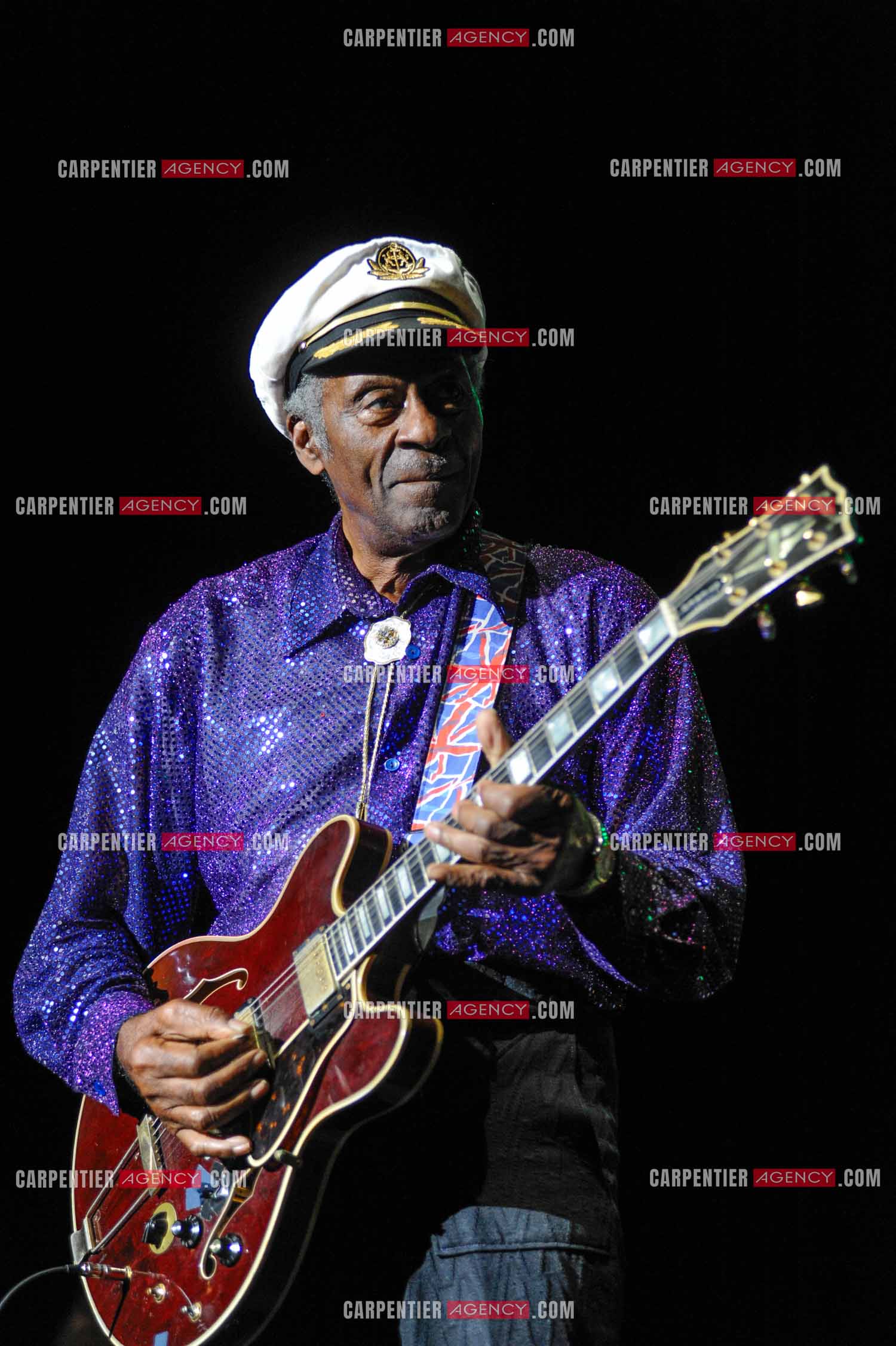 Le chanteur Américain Chuck Berry lors de son concert au Zénith de Paris le 14 Novembre 2008.   ( Exclusif )