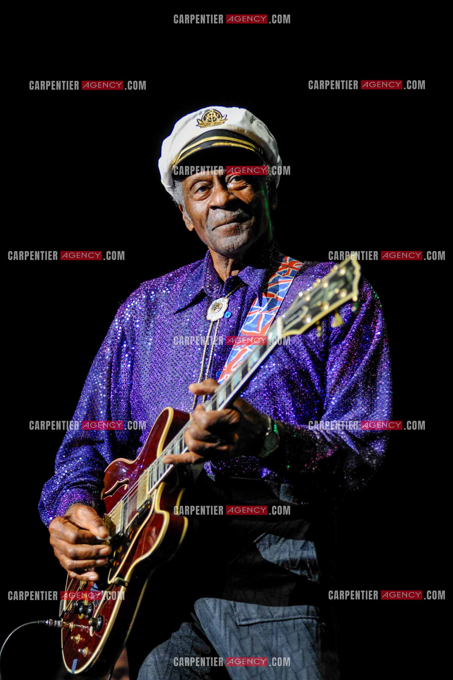 Le chanteur Américain Chuck Berry lors de son concert au Zénith de Paris le 14 Novembre 2008.   ( Exclusif )