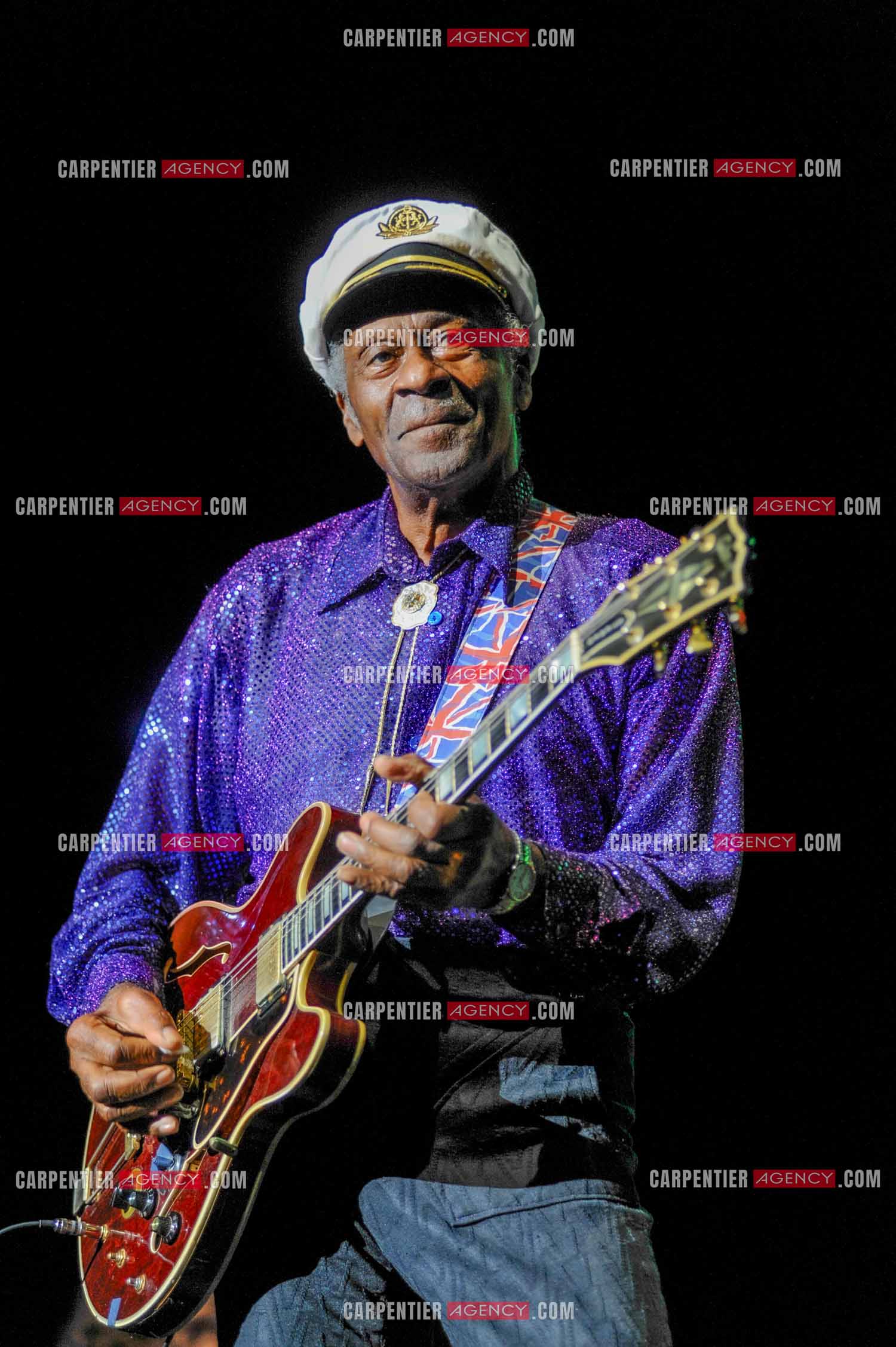 Le chanteur Américain Chuck Berry lors de son concert au Zénith de Paris le 14 Novembre 2008.   ( Exclusif )