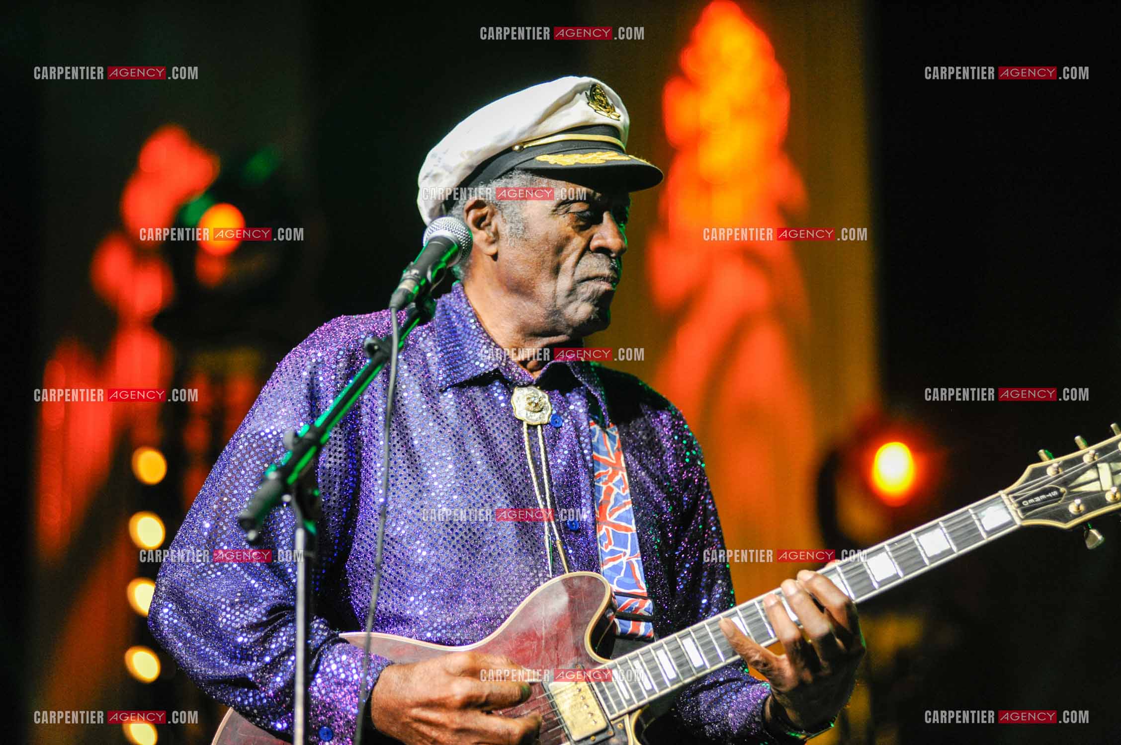 Le chanteur Américain Chuck Berry lors de son concert au Zénith de Paris le 14 Novembre 2008.   ( Exclusif )