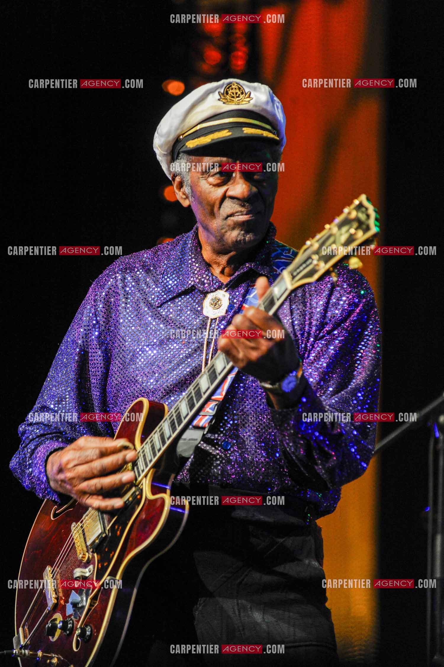 Le chanteur Américain Chuck Berry lors de son concert au Zénith de Paris le 14 Novembre 2008.   ( Exclusif )