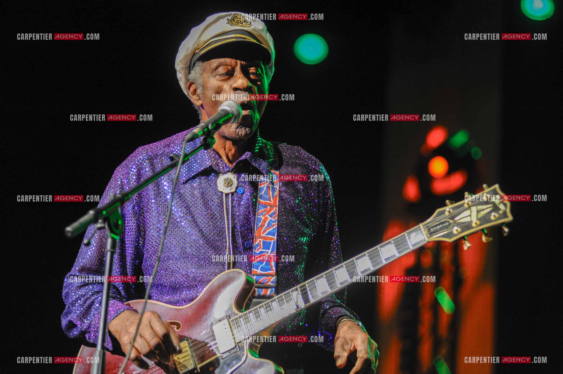 Le chanteur Américain Chuck Berry lors de son concert au Zénith de Paris le 14 Novembre 2008.   ( Exclusif )