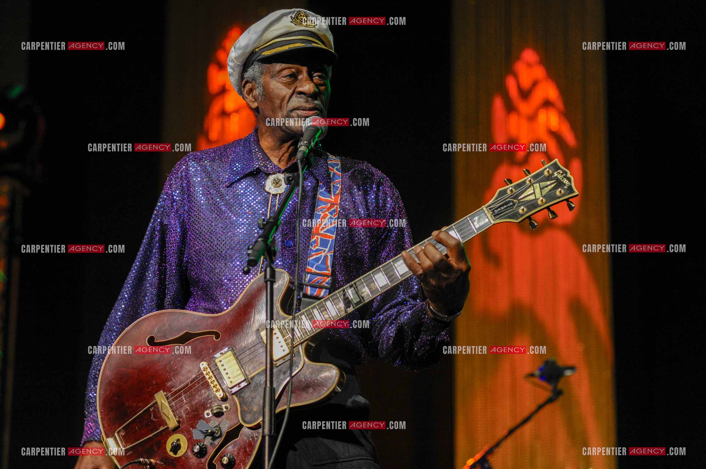 Le chanteur Américain Chuck Berry lors de son concert au Zénith de Paris le 14 Novembre 2008.   ( Exclusif )