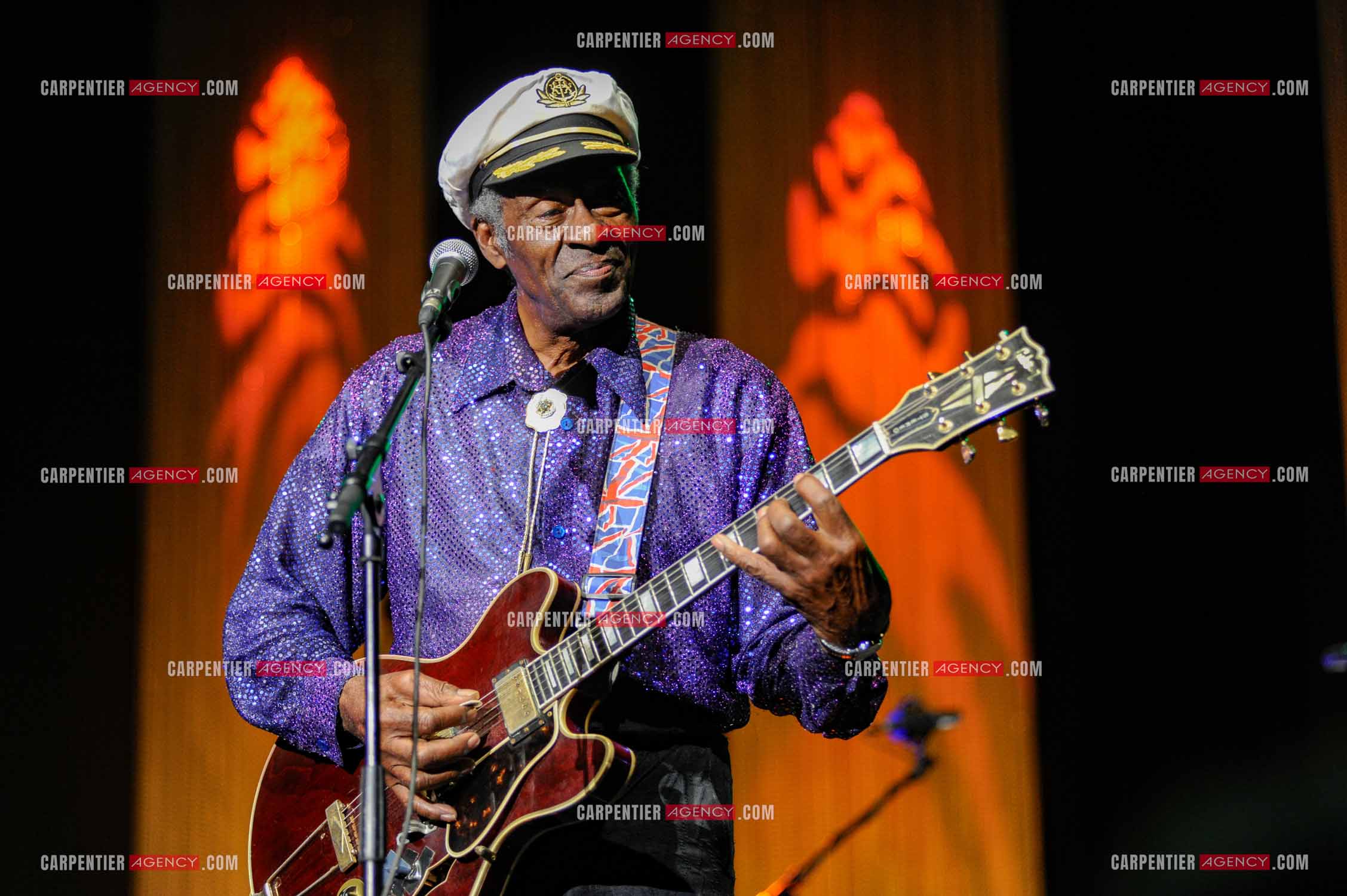 Le chanteur Américain Chuck Berry lors de son concert au Zénith de Paris le 14 Novembre 2008.   ( Exclusif )