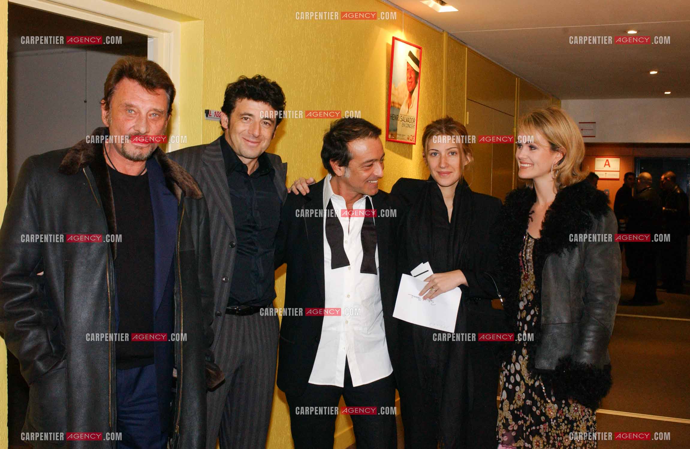 Générale de la comédie musicale “ DON JUAN “ au Palais des Congrès de Paris le 02 Mars 2005. Johnny Hallyday, Patrick Bruel, Félix Gray,   Amanda Sthers et Laeticia Hallyday.          ( Exclusif )