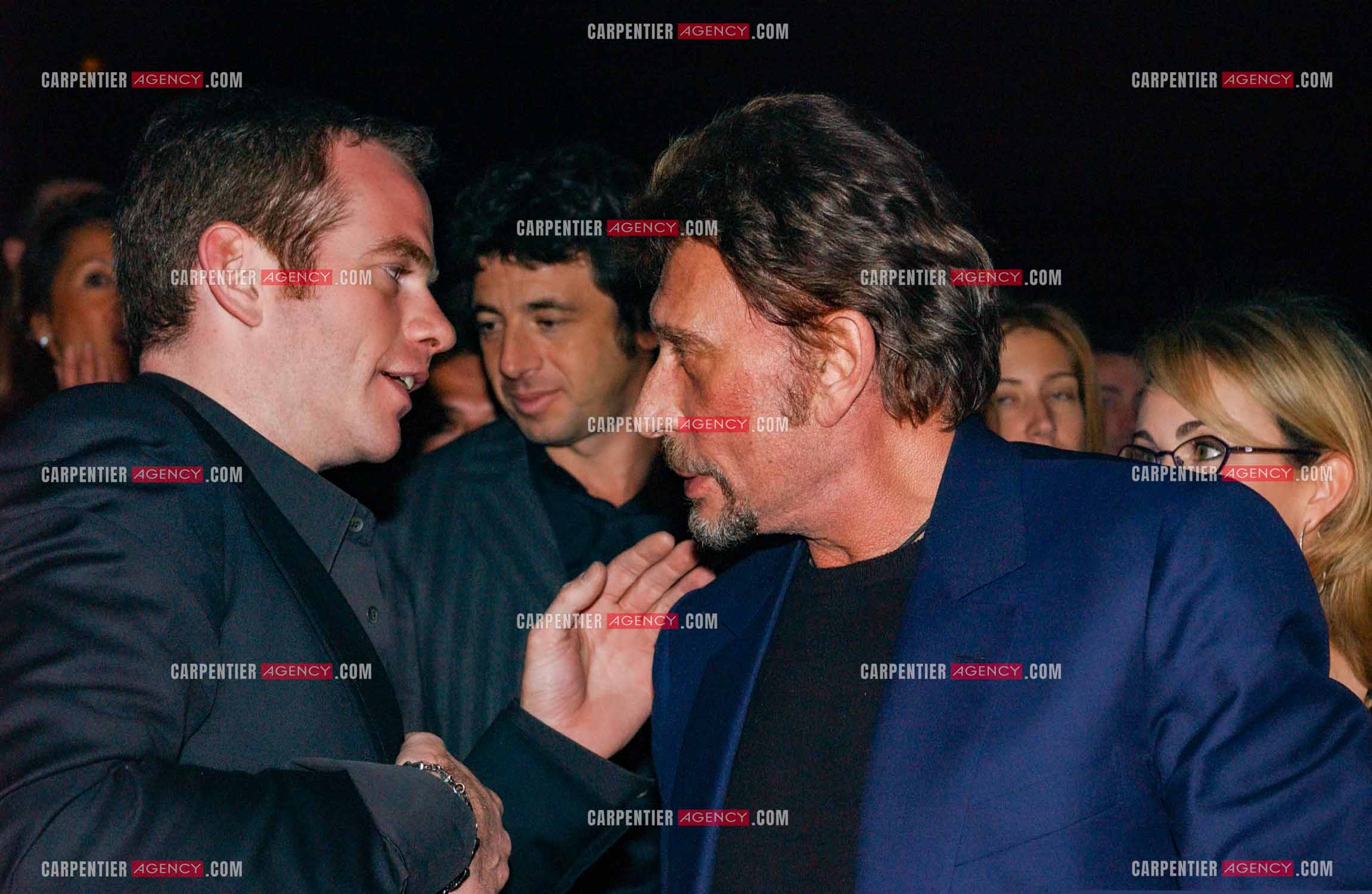 Générale de la comédie musicale “ DON JUAN “ au Palais des Congrès de Paris le 02 Mars 2005. Johnny Hallyday et Garou.   ( Exclusif )