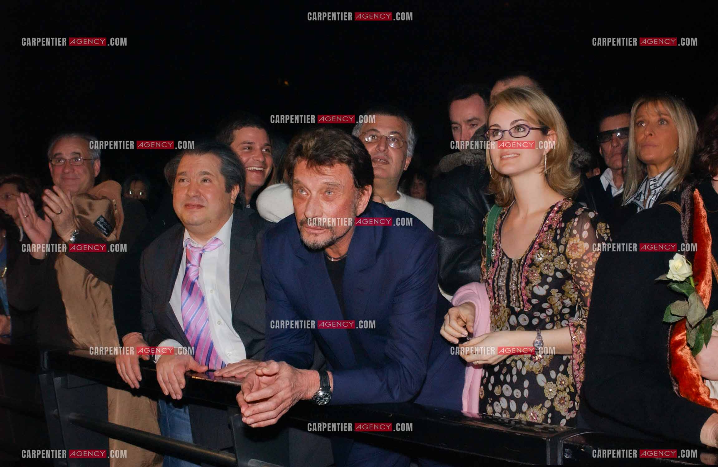 Générale de la comédie musicale “ DON JUAN “ au Palais des Congrès de Paris le 02 Mars 2005. Johnny Hallyday et sa femme Laeticia.( Exclusif )