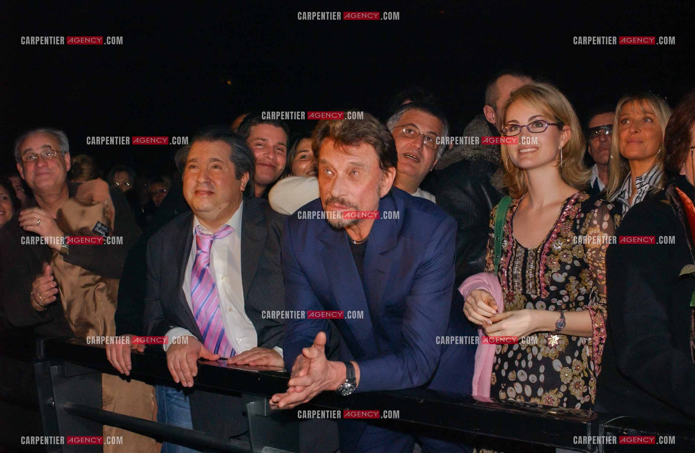 Générale de la comédie musicale “ DON JUAN “ au Palais des Congrès de Paris le 02 Mars 2005. Johnny Hallyday et sa femme Laeticia.( Exclusif )