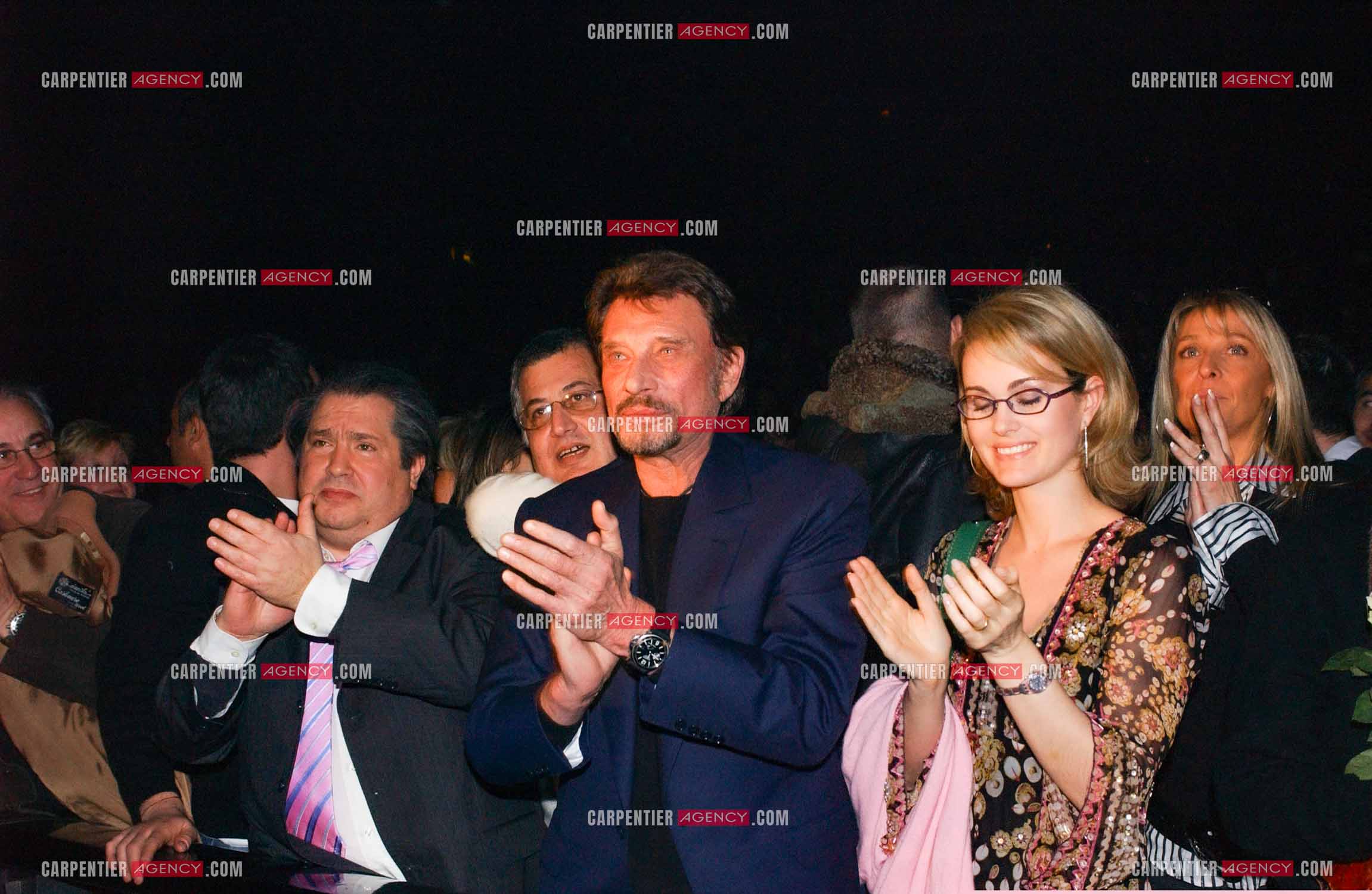 Générale de la comédie musicale “ DON JUAN “ au Palais des Congrès de Paris le 02 Mars 2005. Johnny Hallyday et sa femme Laeticia.( Exclusif )
