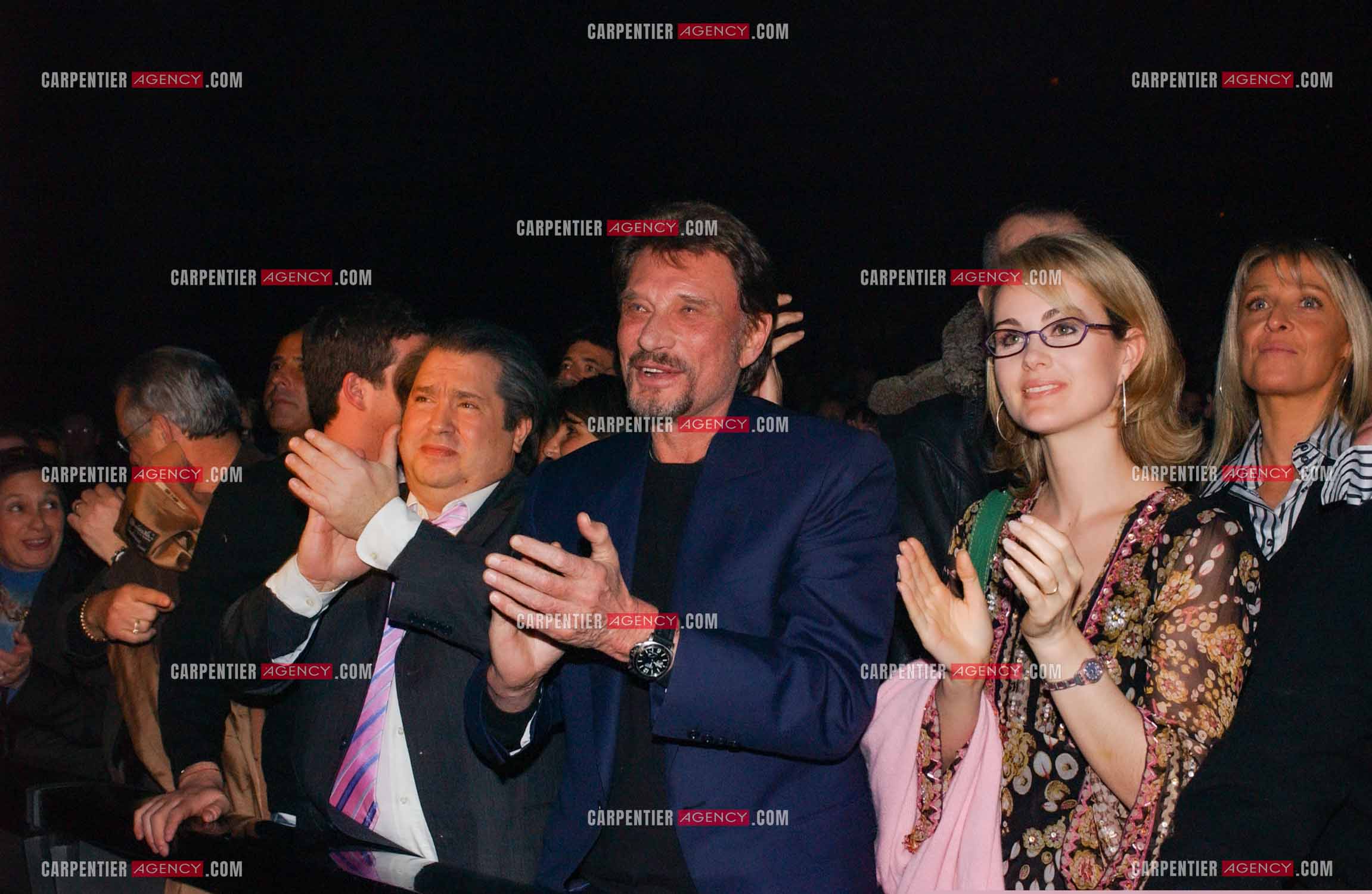 Générale de la comédie musicale “ DON JUAN “ au Palais des Congrès de Paris le 02 Mars 2005. Johnny Hallyday et sa femme Laeticia.( Exclusif )