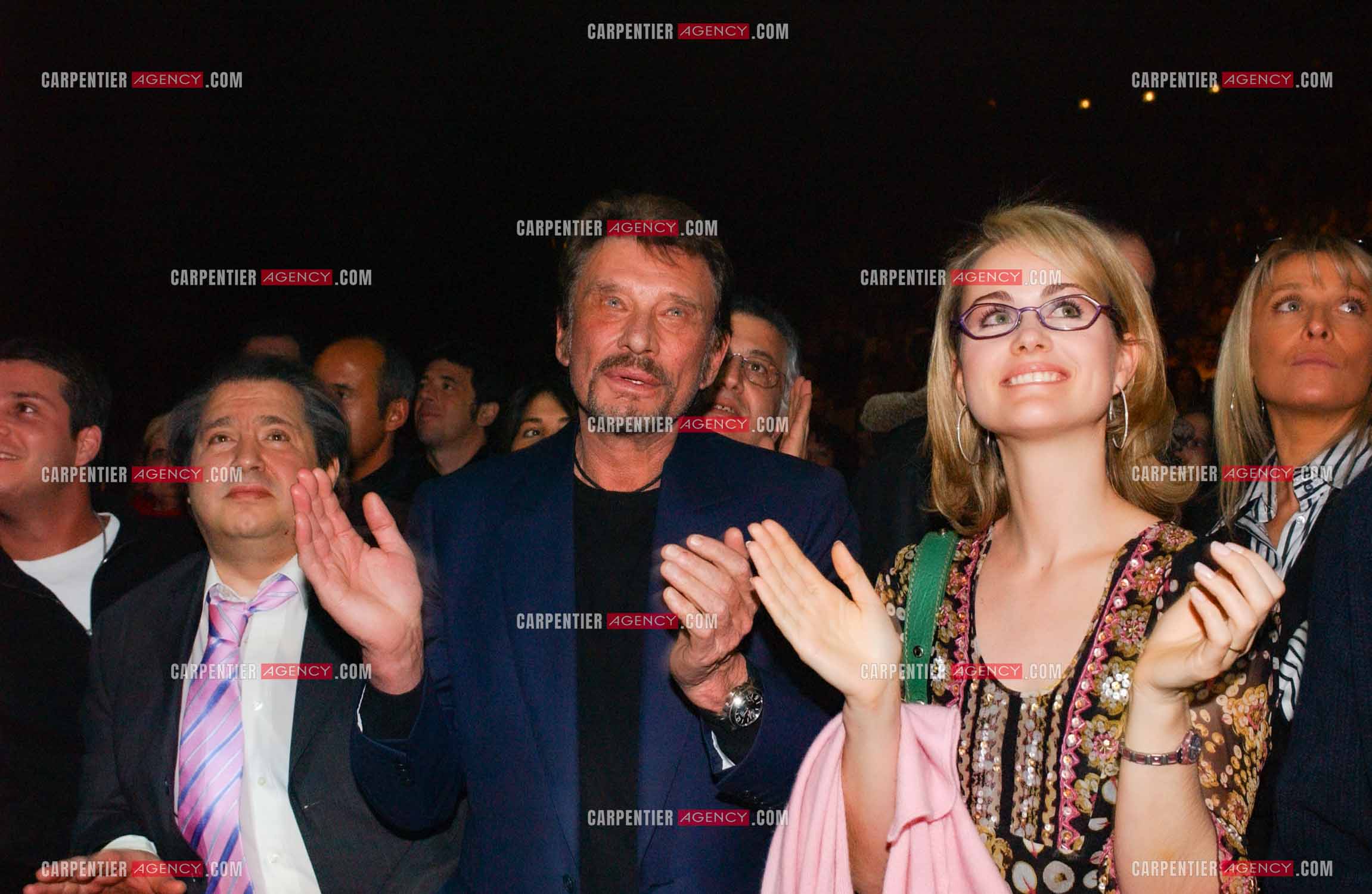 Générale de la comédie musicale “ DON JUAN “ au Palais des Congrès de Paris le 02 Mars 2005. Johnny Hallyday et sa femme Laeticia.( Exclusif )