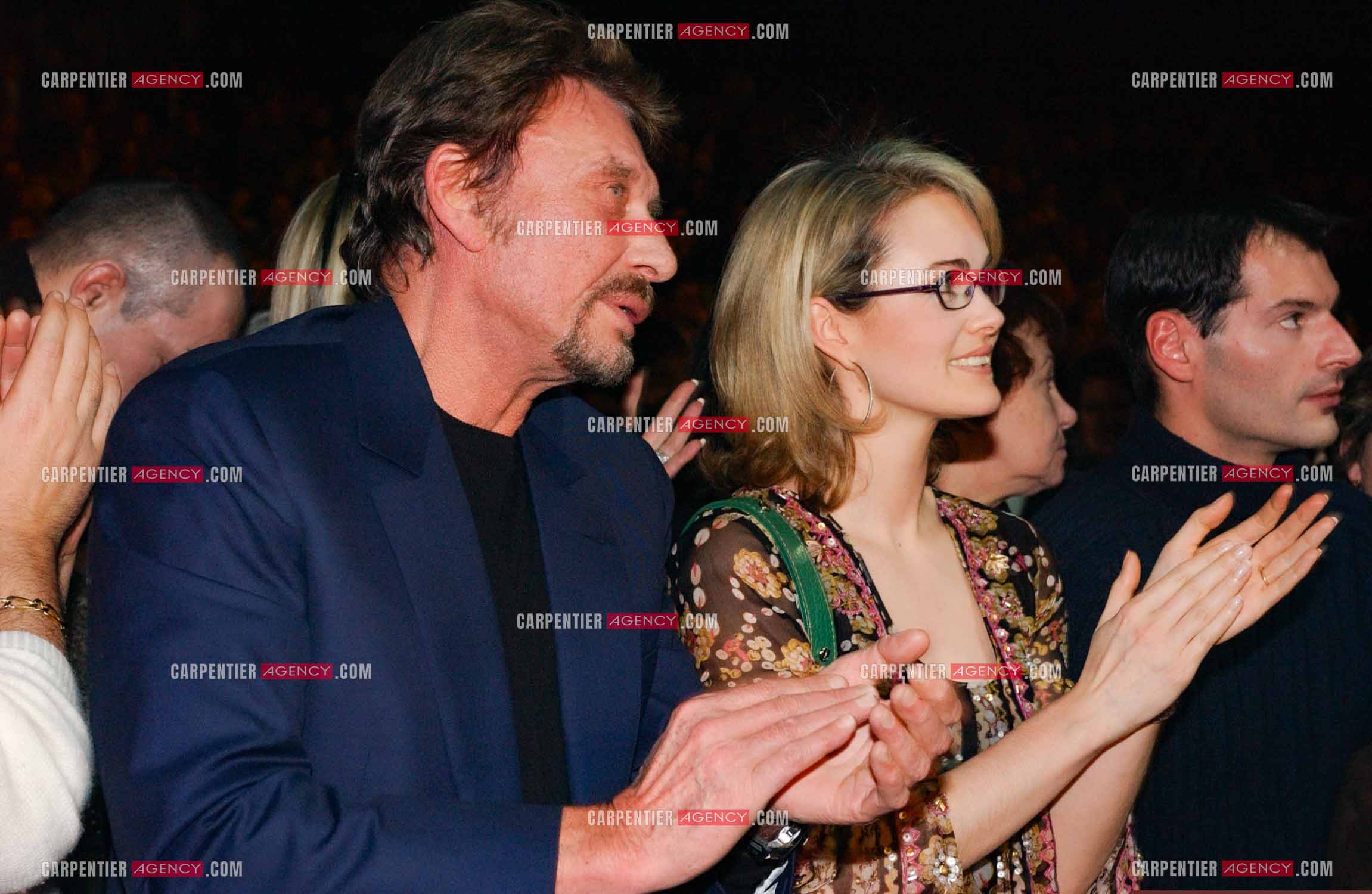 Générale de la comédie musicale “ DON JUAN “ au Palais des Congrès de Paris le 02 Mars 2005. Johnny Hallyday et sa femme Laeticia.( Exclusif )