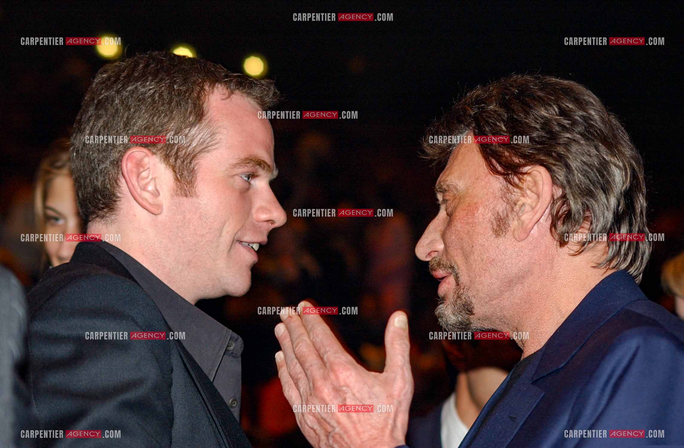 Générale de la comédie musicale “ DON JUAN “ au Palais des Congrès de Paris le 02 Mars 2005. Johnny Hallyday et Garou.   ( Exclusif )