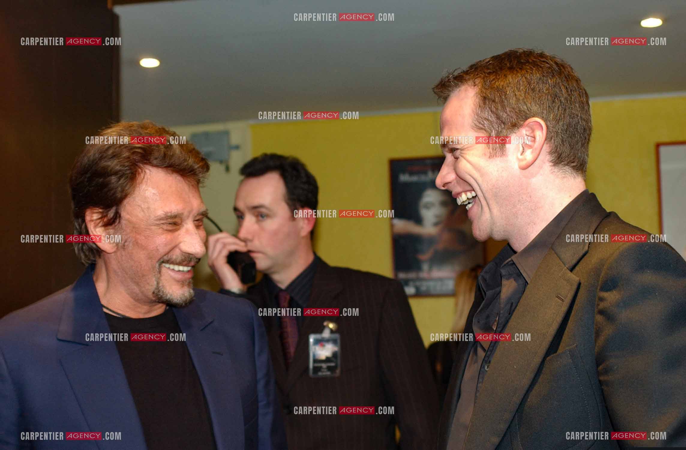 Générale de la comédie musicale “ DON JUAN “ au Palais des Congrès de Paris le 02 Mars 2005. Johnny Hallyday et Garou.   ( Exclusif )