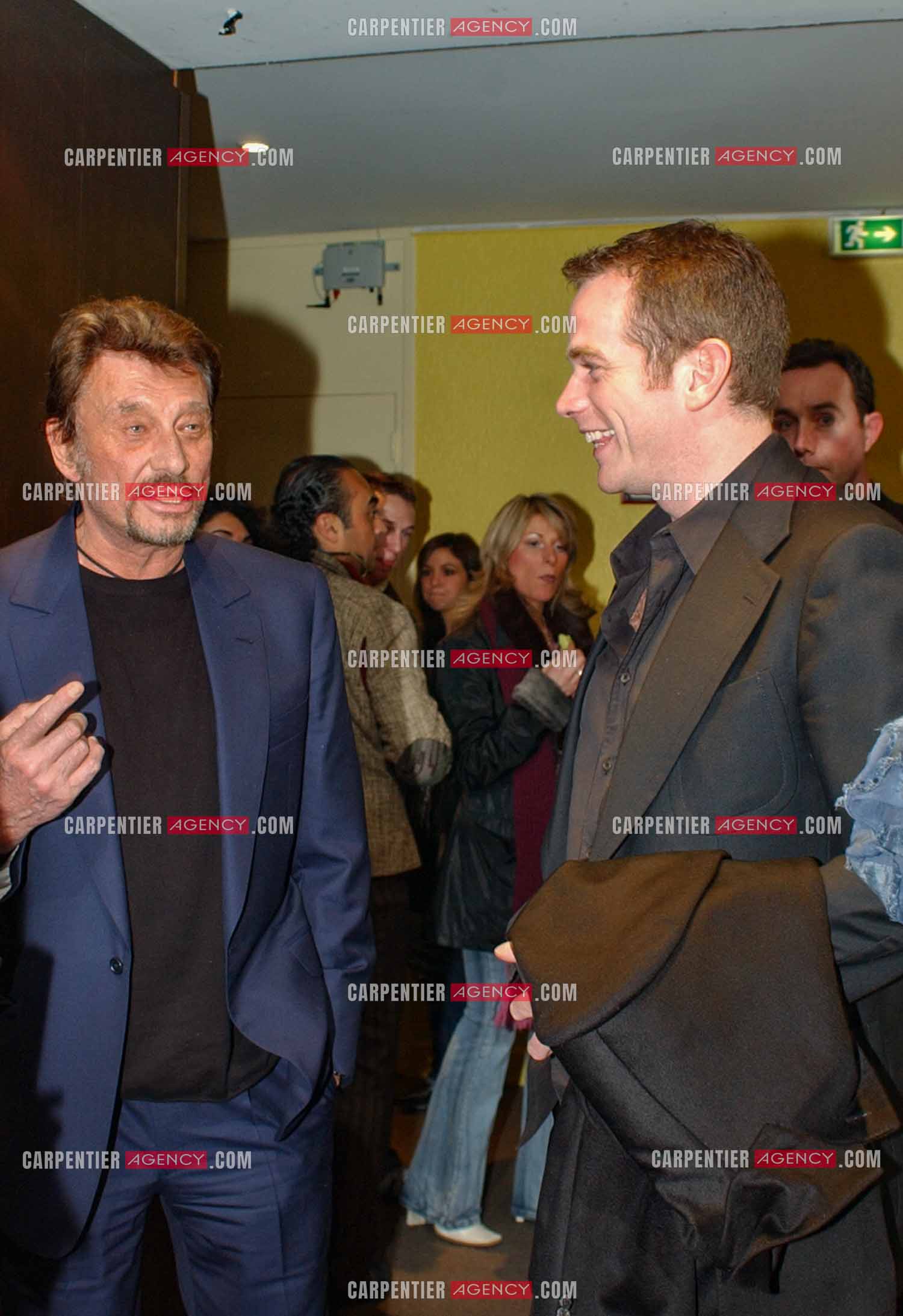 Générale de la comédie musicale “ DON JUAN “ au Palais des Congrès de Paris le 02 Mars 2005. Johnny Hallyday et Garou.   ( Exclusif )